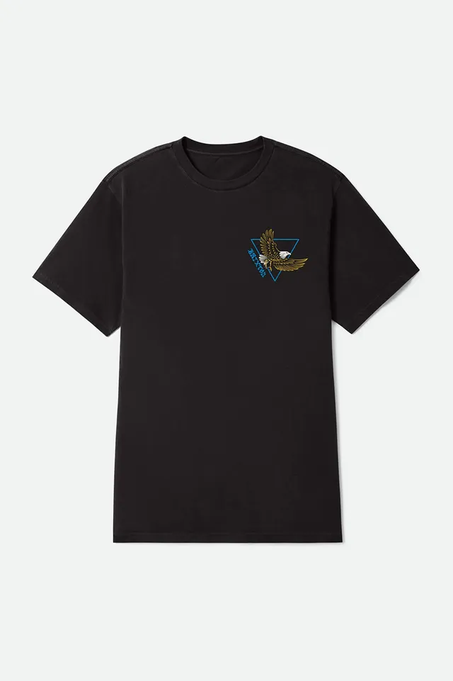 brixton-opal-t-shirt-herren-black-worn-wash-adler image 1