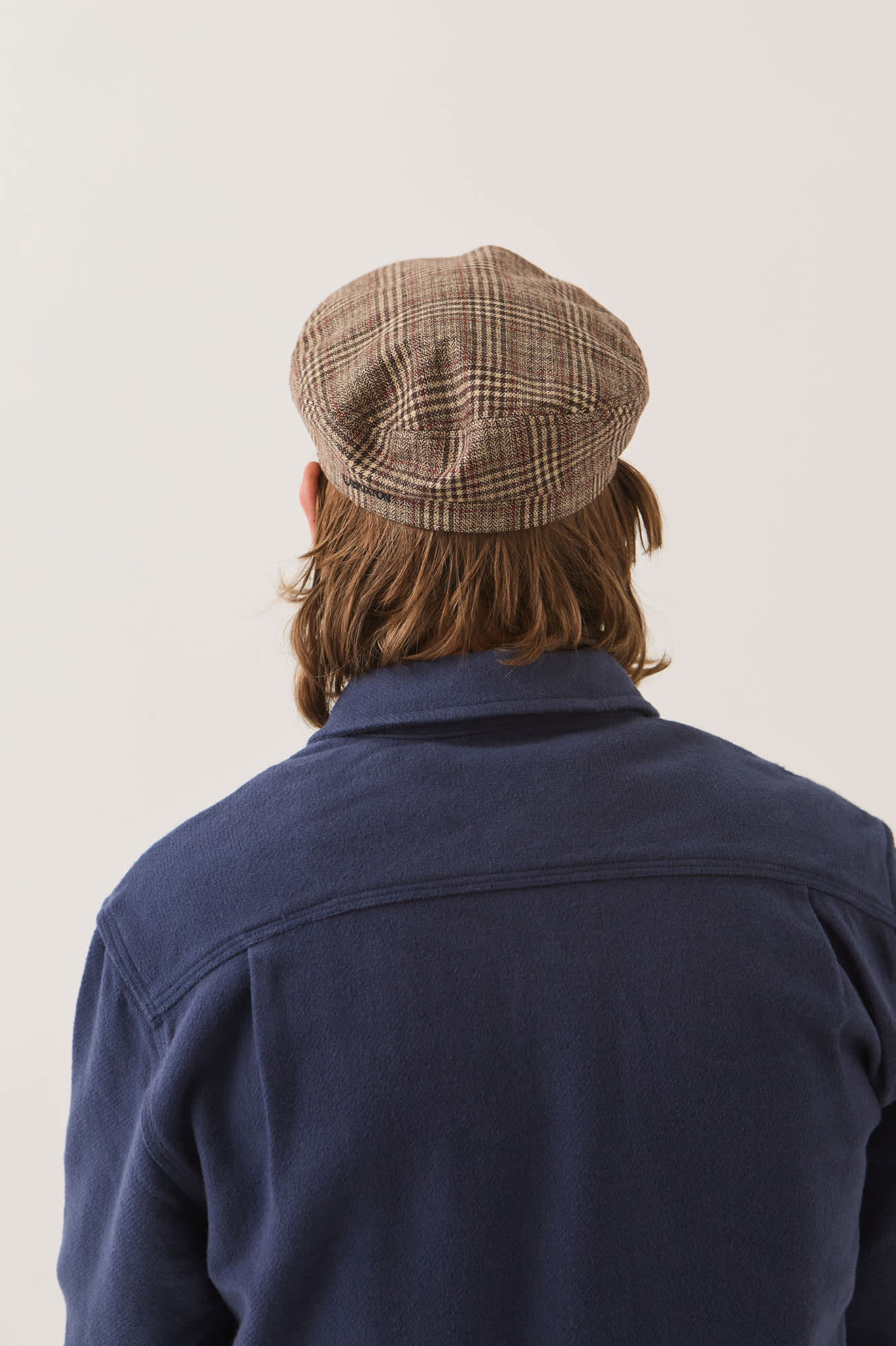 brixton-fiddler-fisherman-cap-schieberm-tze-kariert-braun image 4