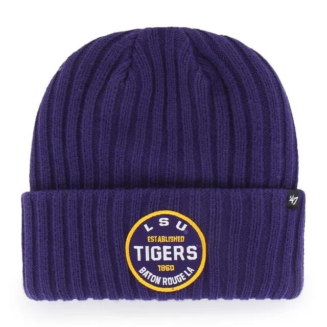 47-cuff-knit-lsu-tigers-snowdrift-beanie-lila-osf image 1