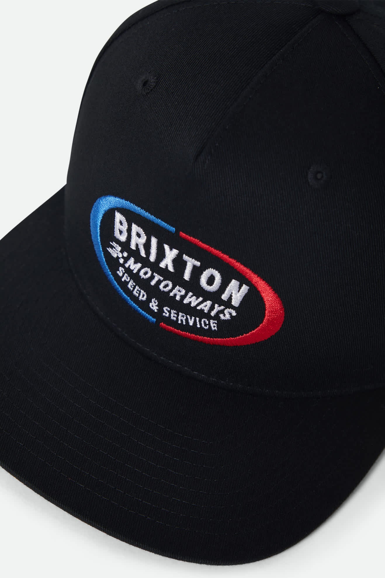 brixton-rhett-snapback-schwarz-flat-bill-stickerei image 3