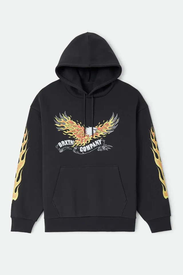 brixton-blazing-hood-hoodie-schwarz image 1