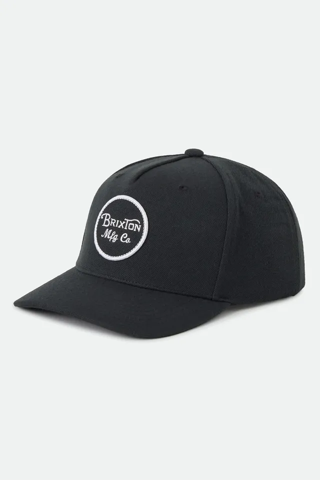 brixton-wheeler-snapback-cap-schwarz-flat-bill image 1