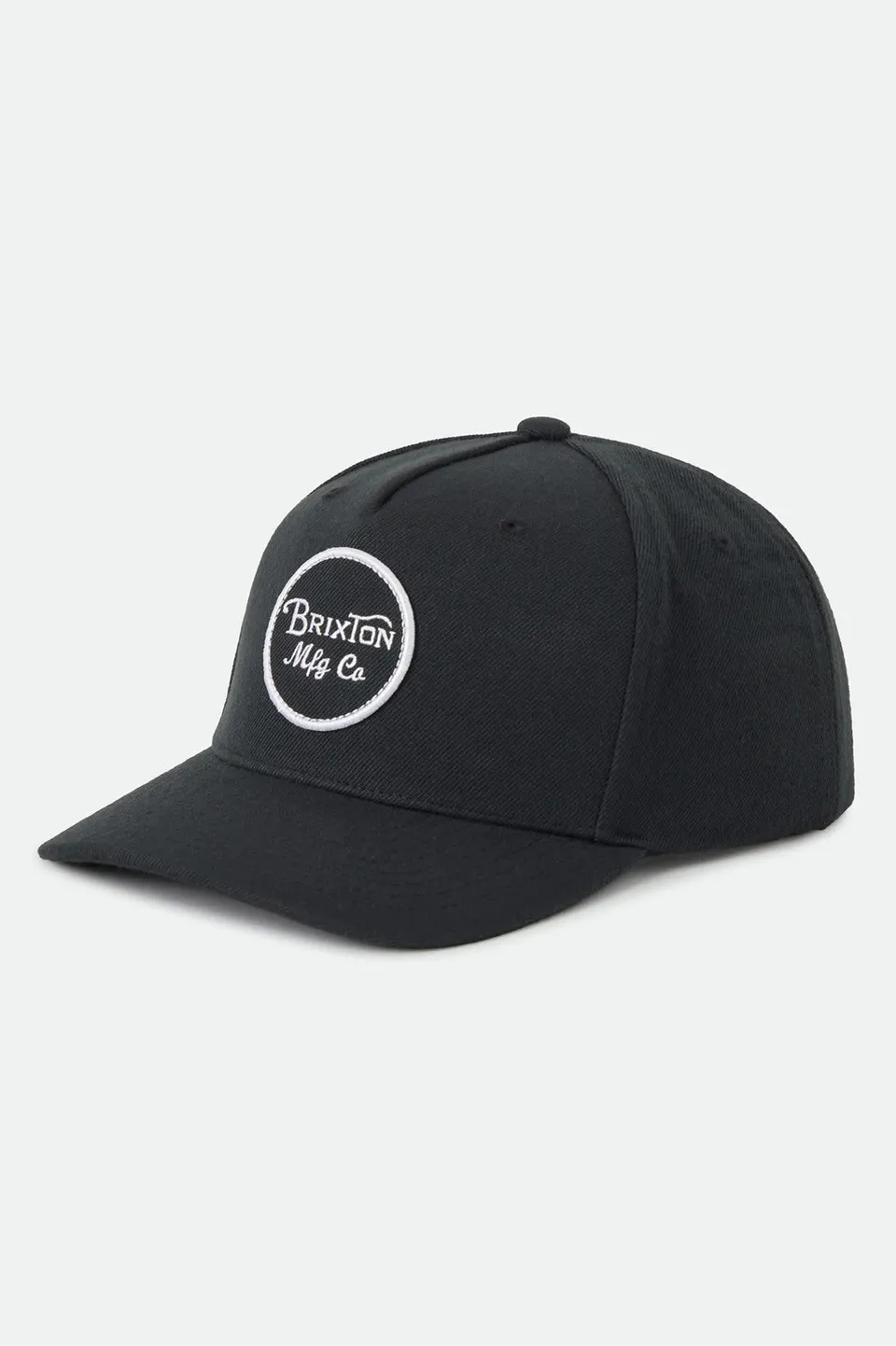 brixton-wheeler-snapback-cap-schwarz-flat-bill image 1