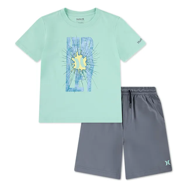 hurley-set-t-shirt-shorts-jungen-grau-2-teilig image 1