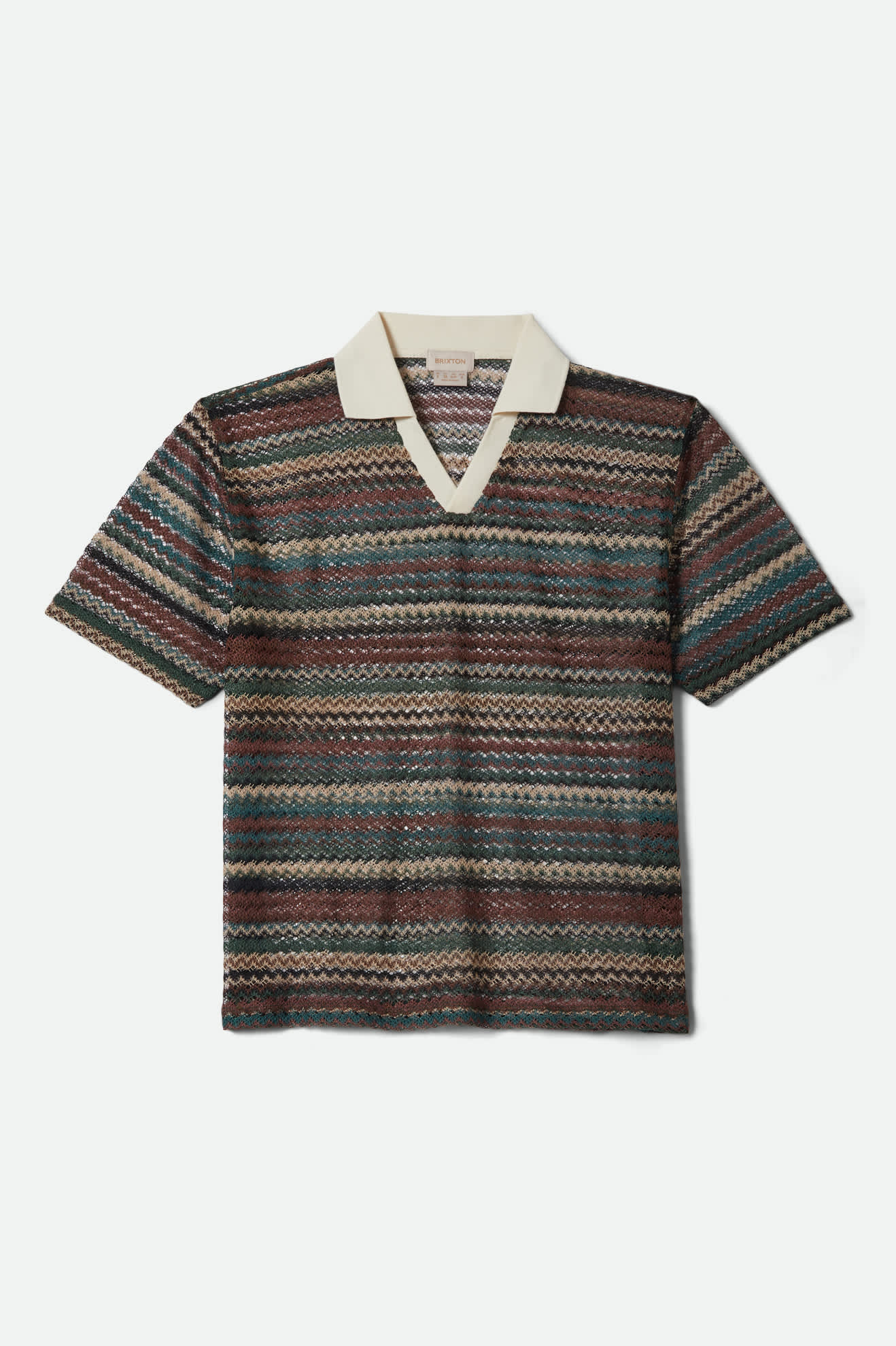 brixton-varsity-t-shirt-multi-retro-stripe-polyester image 2