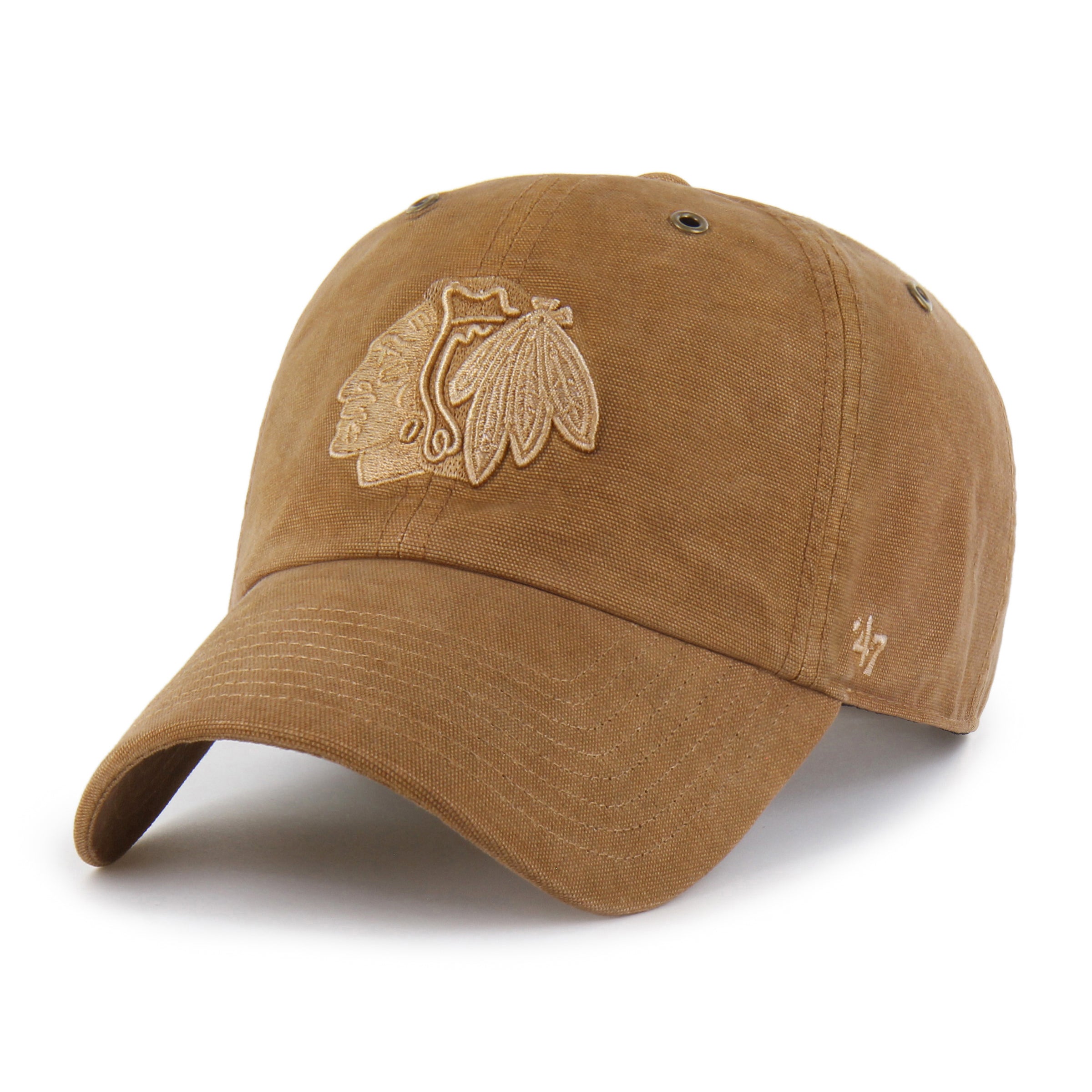 47-brand-chicago-blackhawks-carhartt-dyed-clean-up-cap-braun image 4