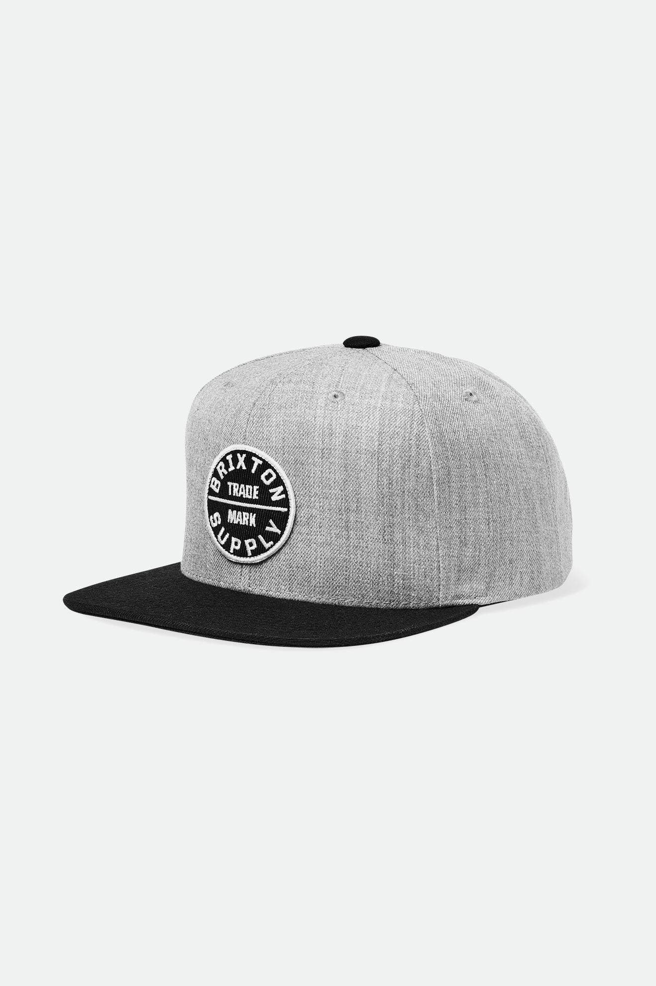 brixton-oath-iii-snapback-cap-hellgrau-schwarz-cord image 1