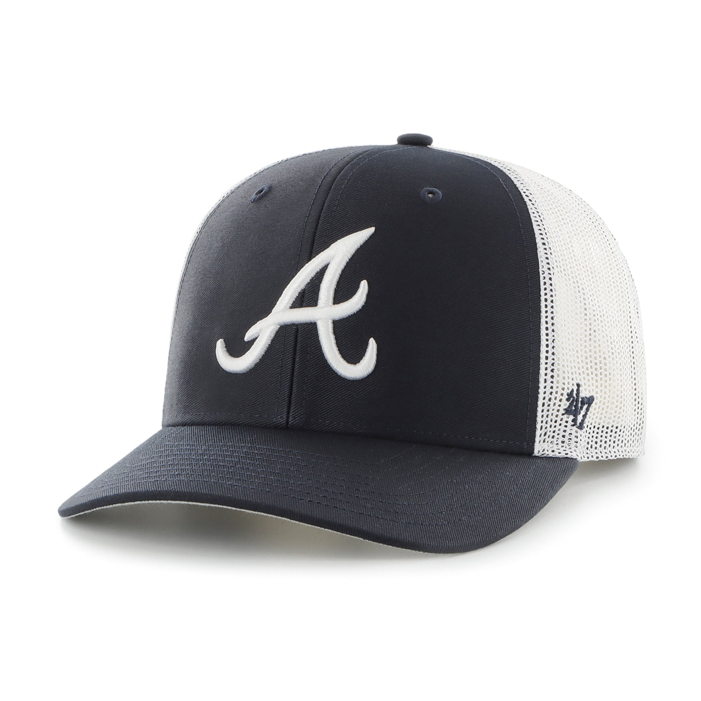 47-brand-atlanta-braves-47-trucker-cap-navy-osf-snapback image 1