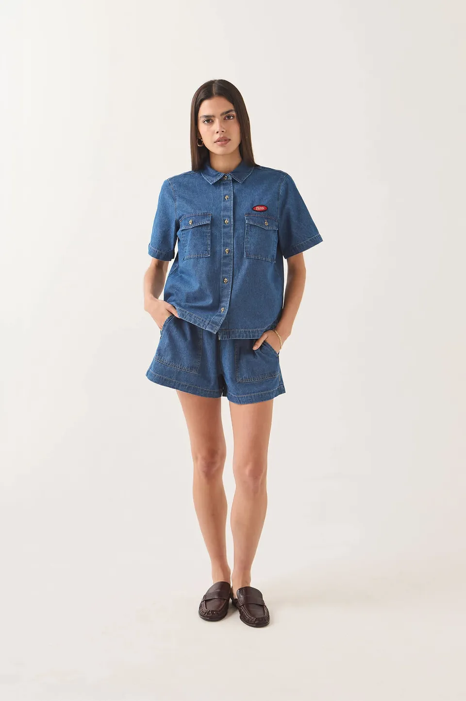brixton-mechanics-hemd-medium-chambray-damen image 1