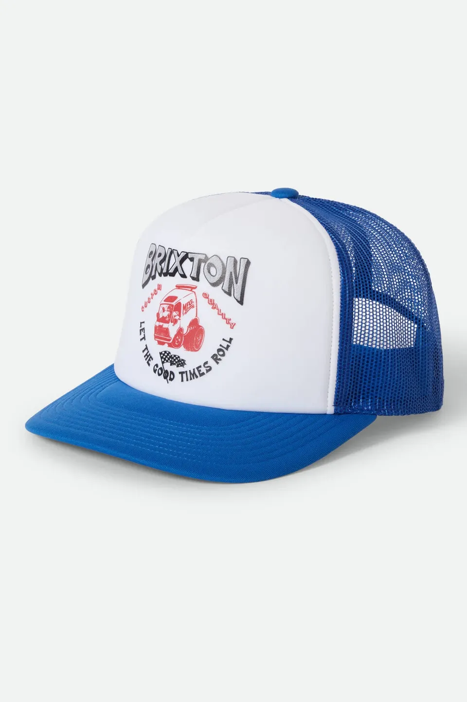 brixton-garnet-trucker-cap-blau-wei-netz image 1