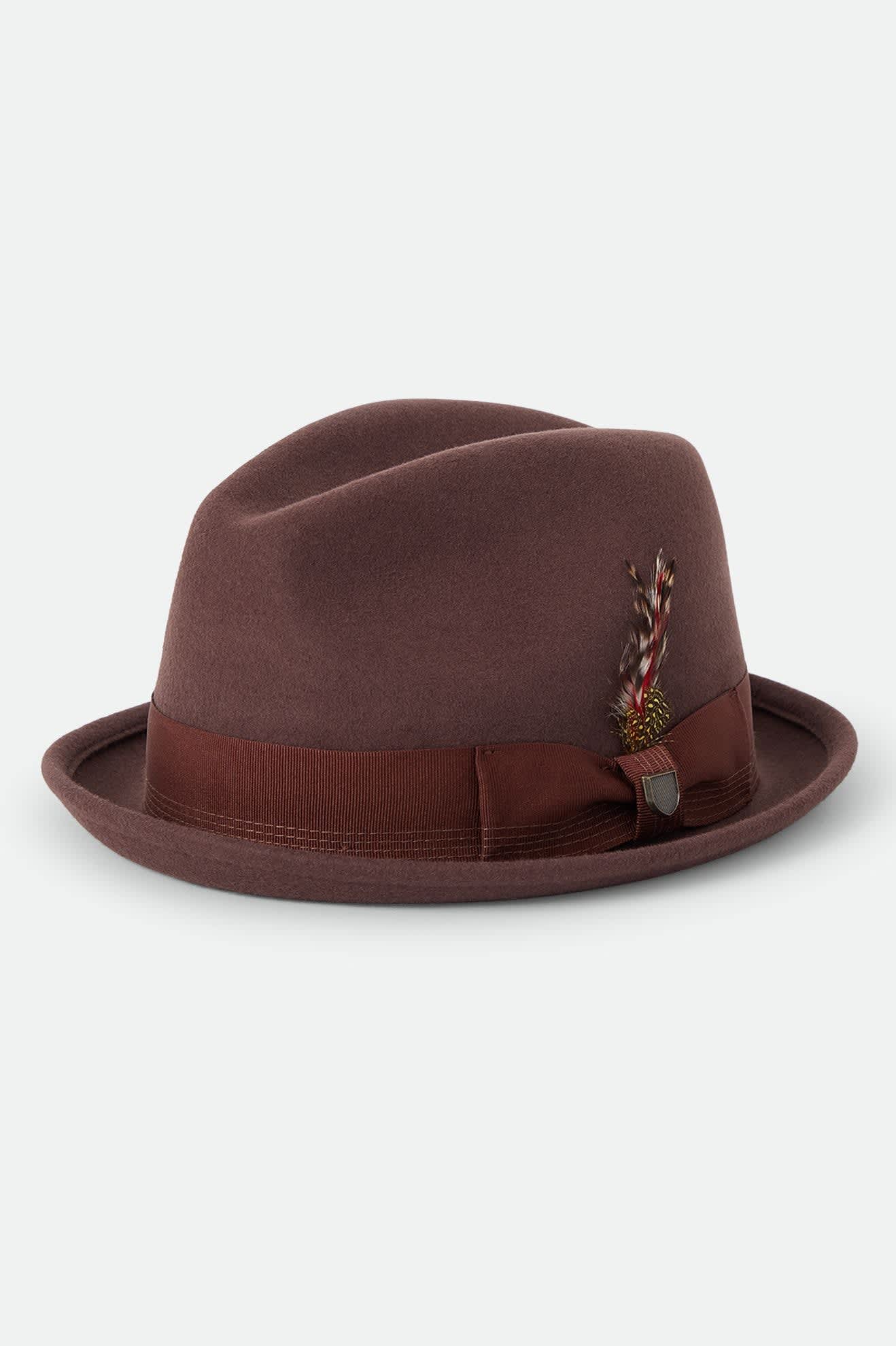 brixton-gain-fedora-hut-chestnut-braun-herren image 1