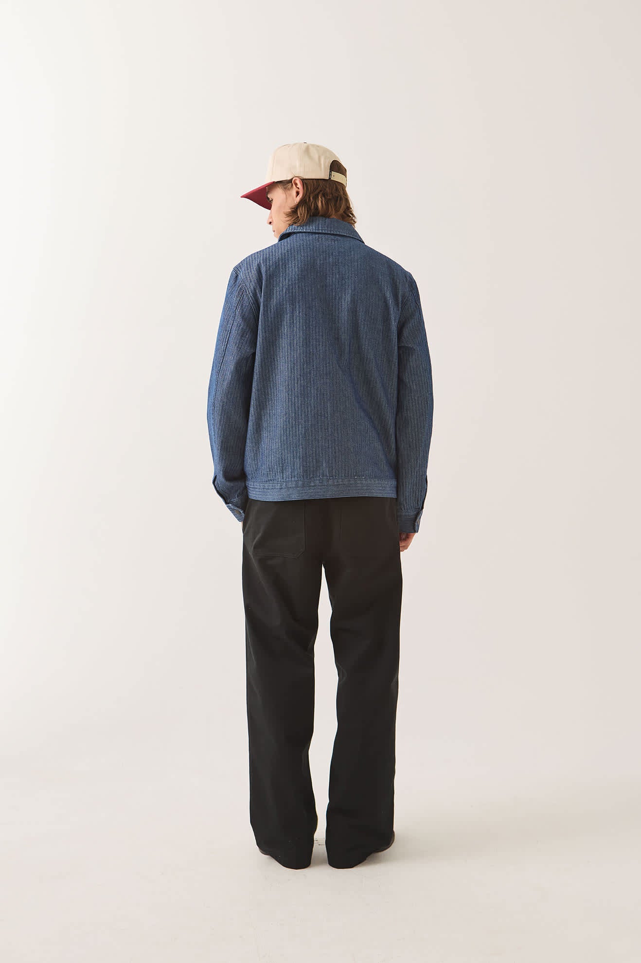 brixton-mechanic-garage-zip-jacke-indigo-herringbone-canvas image 4