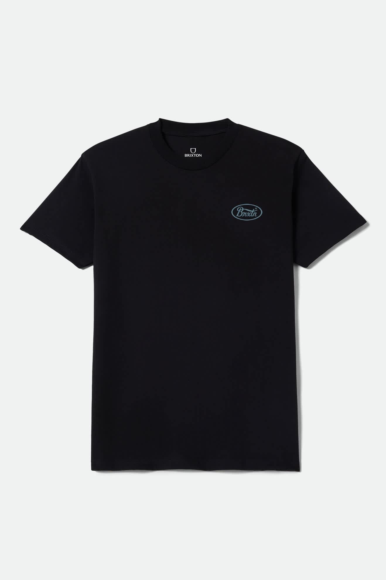 brixton-parsons-standard-t-shirt-herren-schwarz-baumwolle image 2