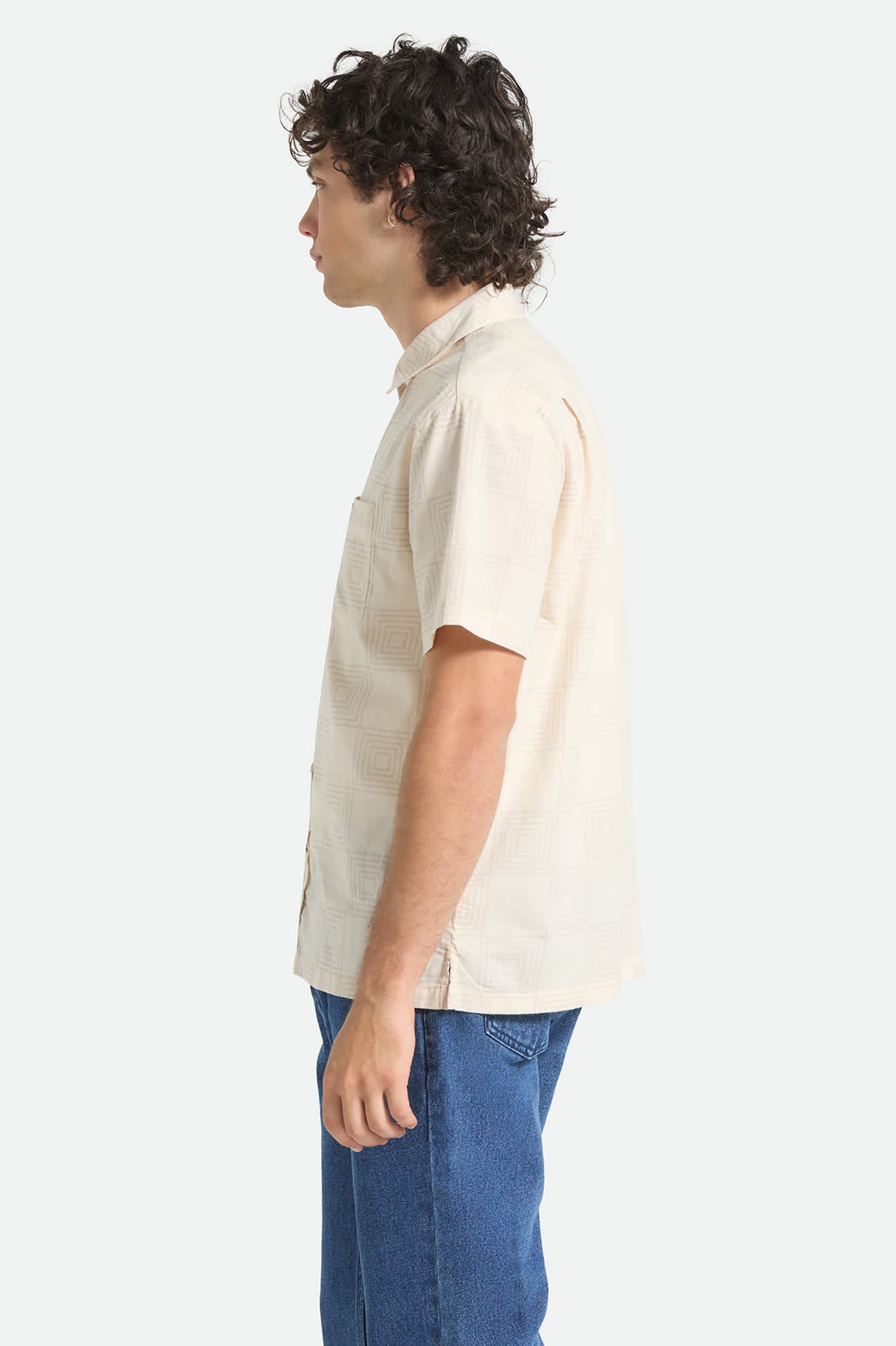 brixton-cru-print-kurzarm-hemd-whitecap-checker image 3
