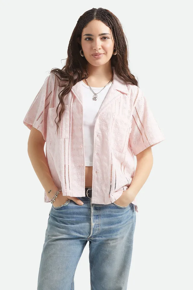 brixton-paradise-lounge-short-sleeve-hemd-chalk-pink-baumwolle image 1