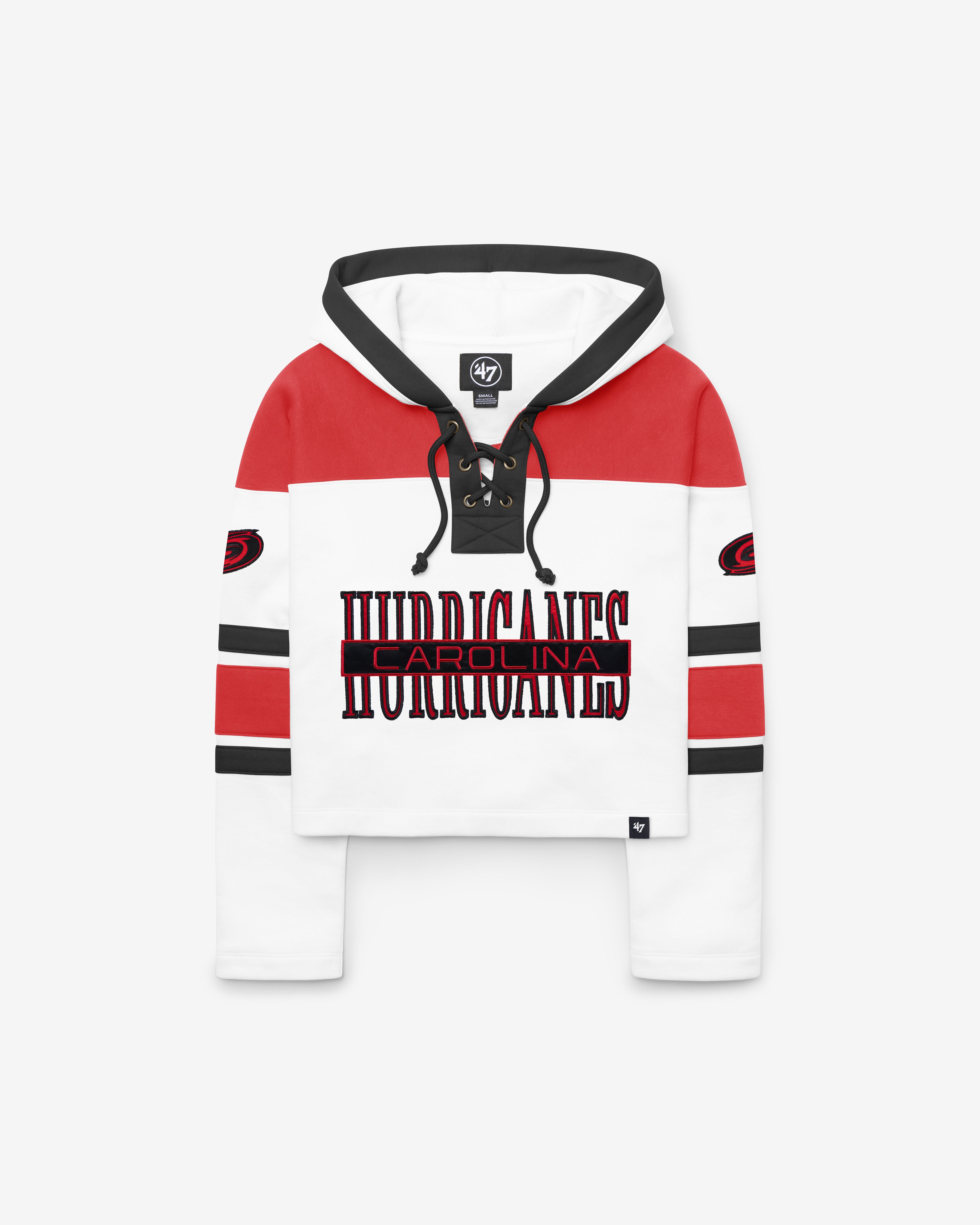 47-lacer-carolina-hurricanes-hoodie-damen-white-wash-cropped image 1