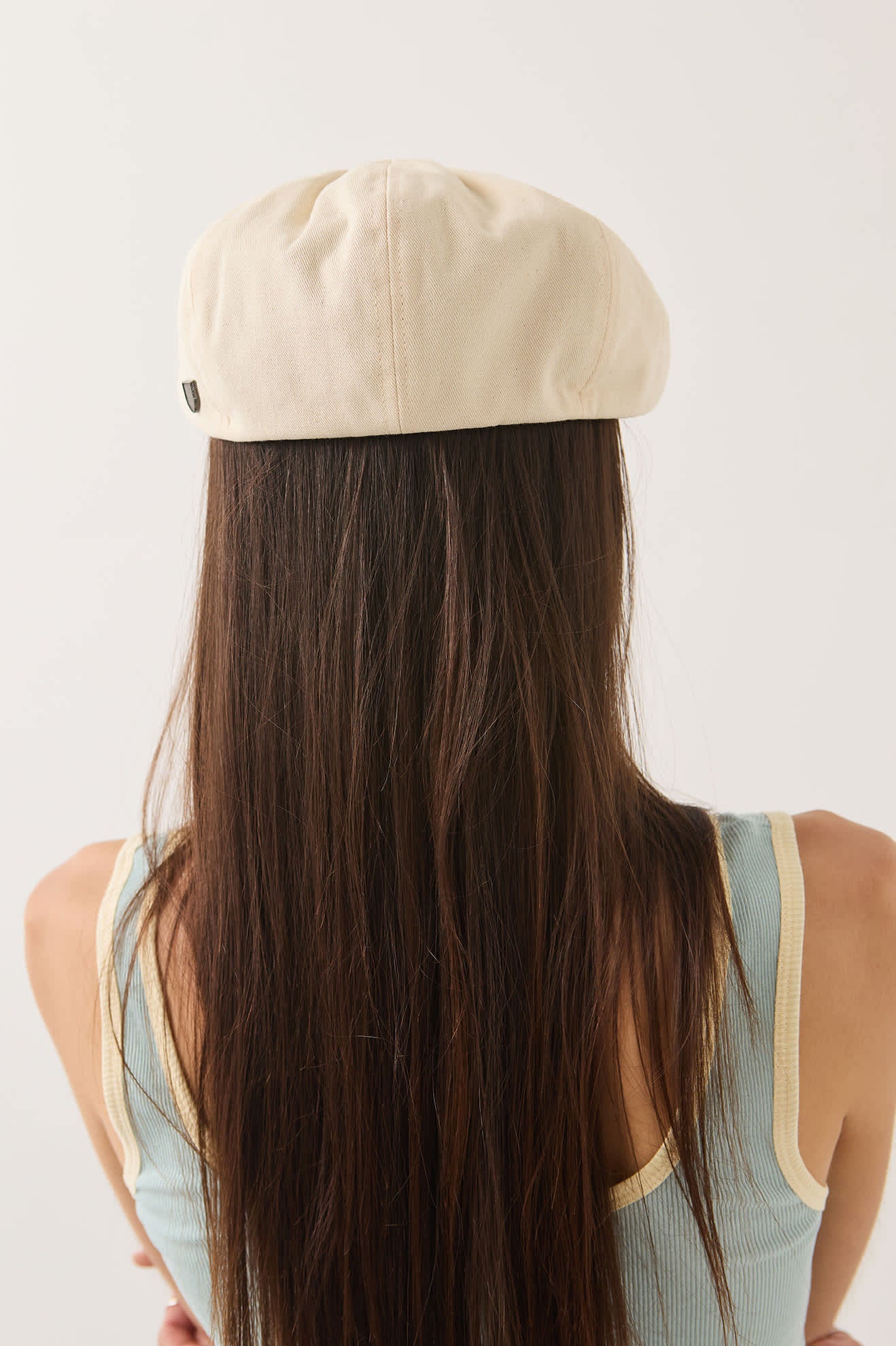 brixton-brood-newsboy-cap-egret-white-canvas image 7