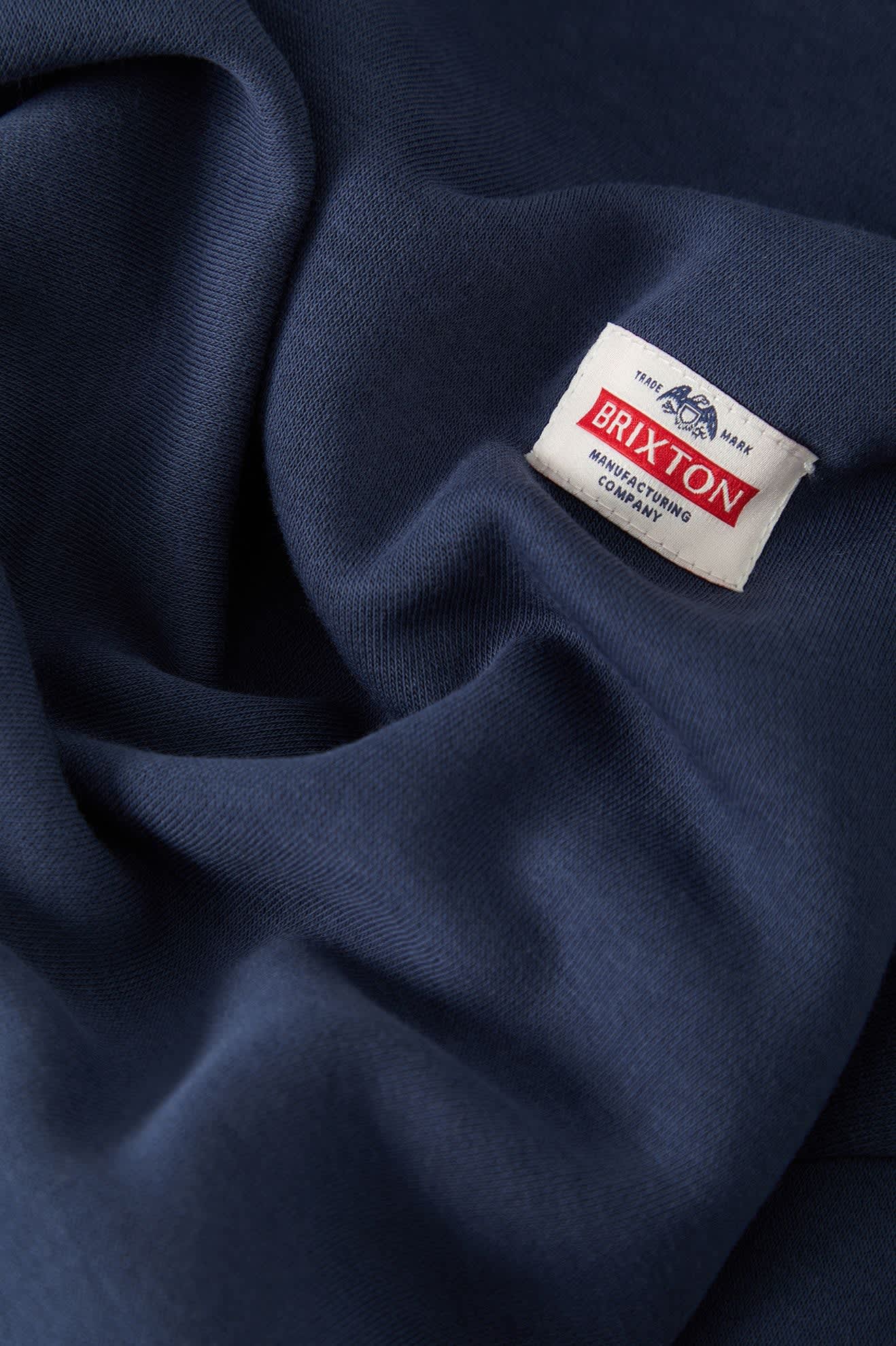 brixton-trademark-hood-hoodie-washed-navy-fleece image 4