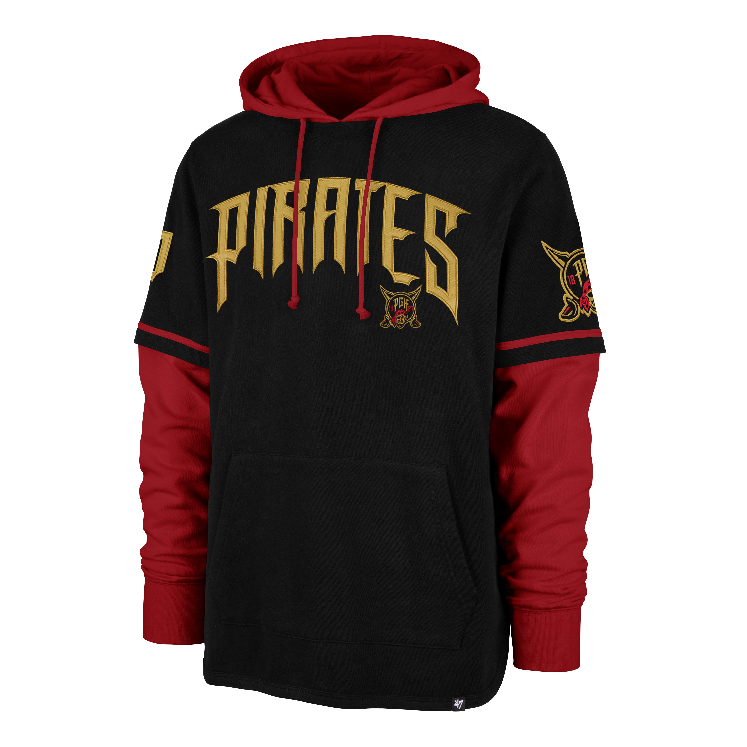47-brand-trifecta-shortstop-pittsburgh-pirates-hoodie-black image 1