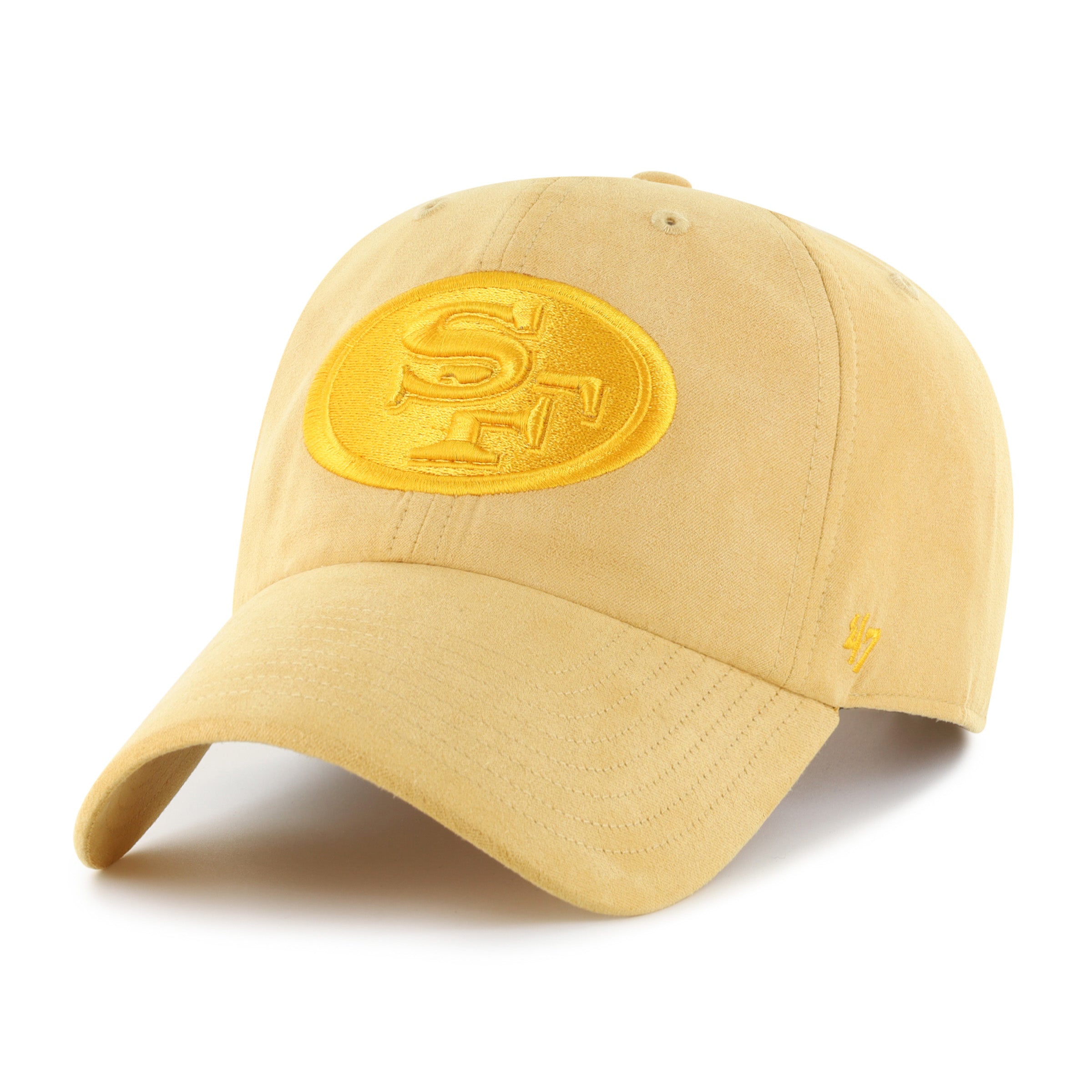 47-brand-clean-up-san-francisco-49ers-cap-gold-suede image 1