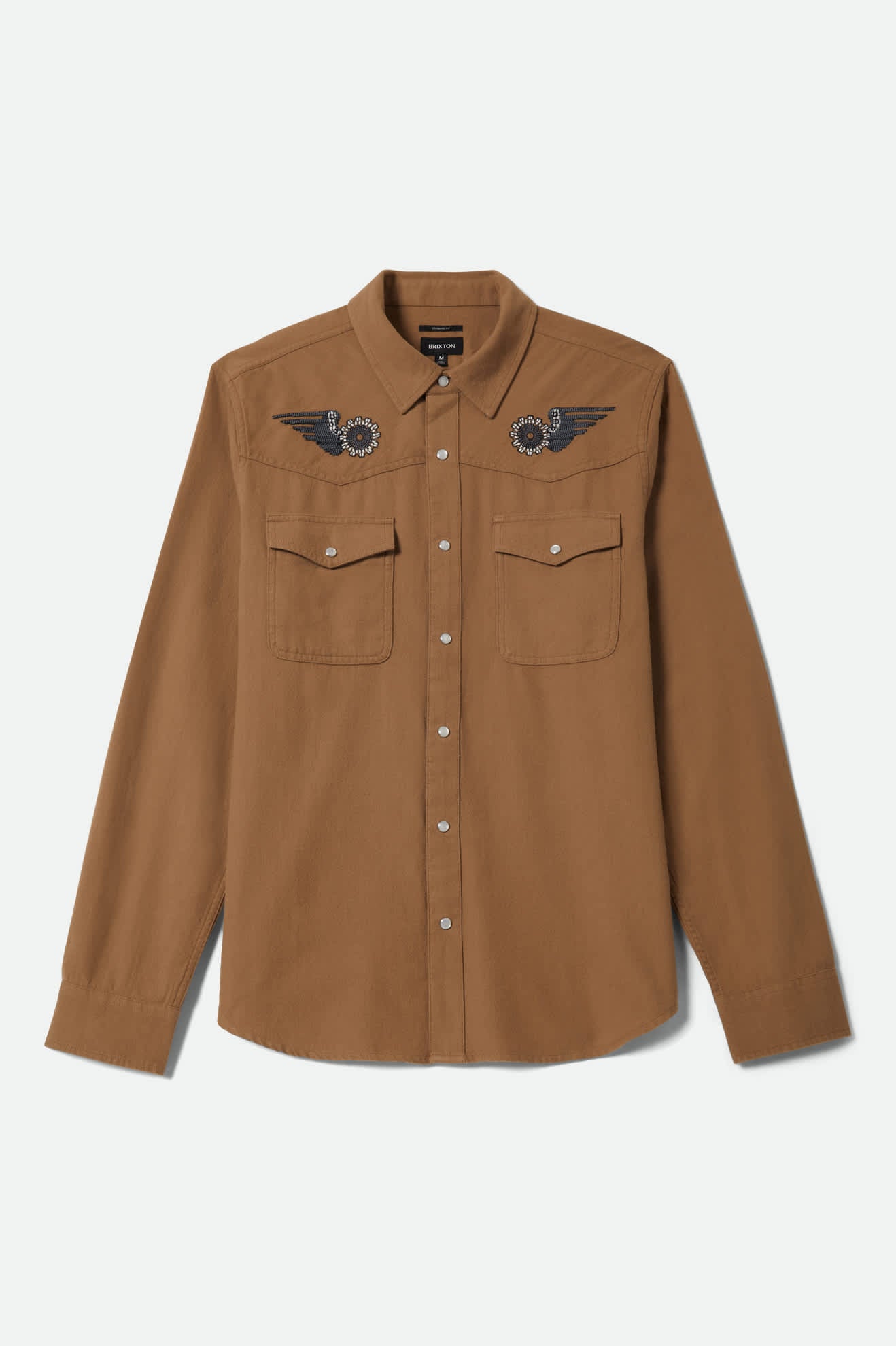 brixton-waylon-lightweight-overshirt-hemd-khaki-baumwolle image 1