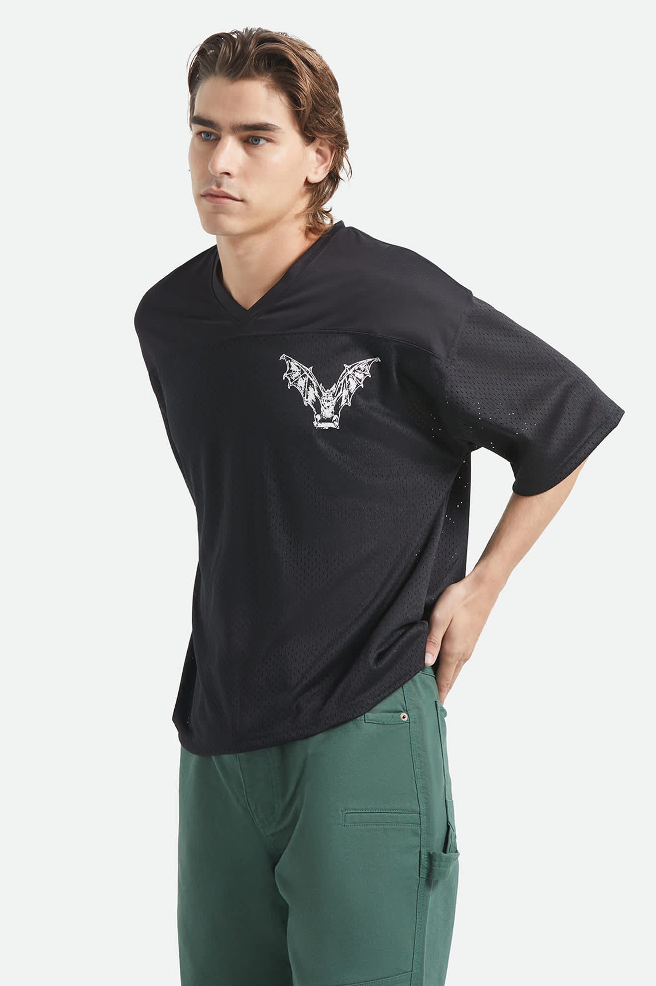 brixton-baggy-mesh-practice-jersey-trikot-black-white-chippa image 3