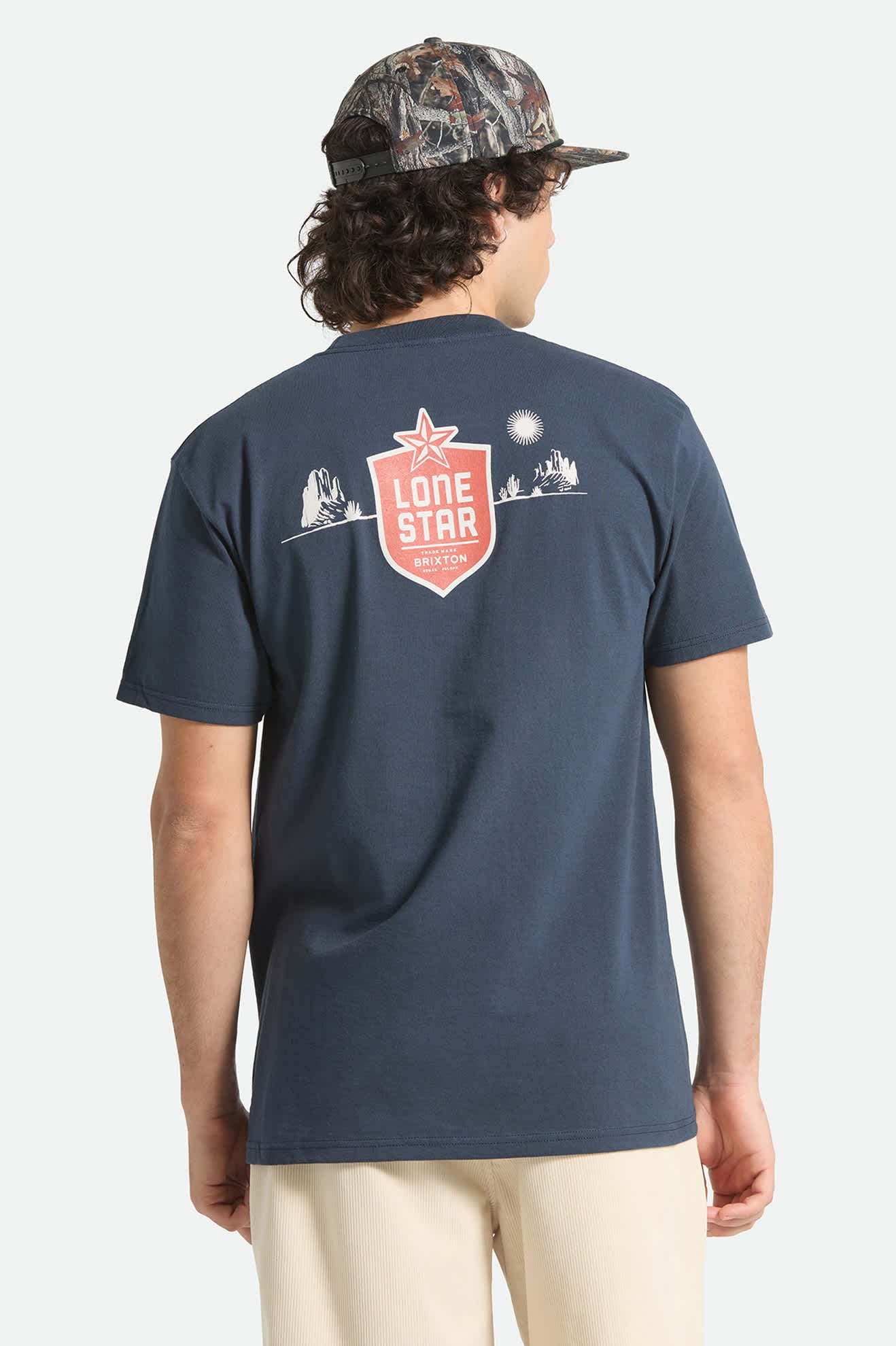 brixton-lone-star-desertscape-t-shirt-herren-navy-print image 3