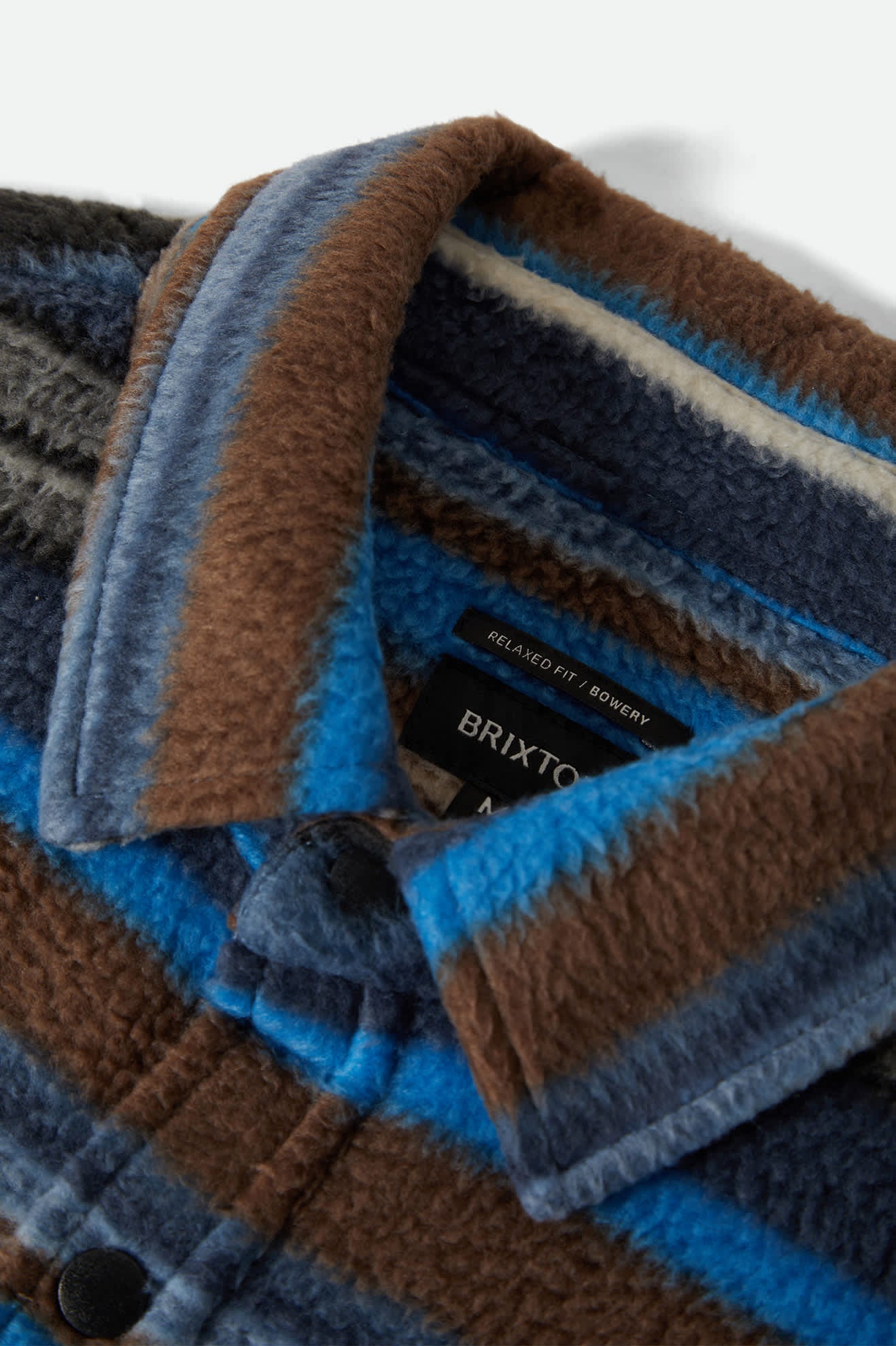 brixton-bowery-arctic-stretch-flanellhemd-mood-indigo-blanket-stripe image 5