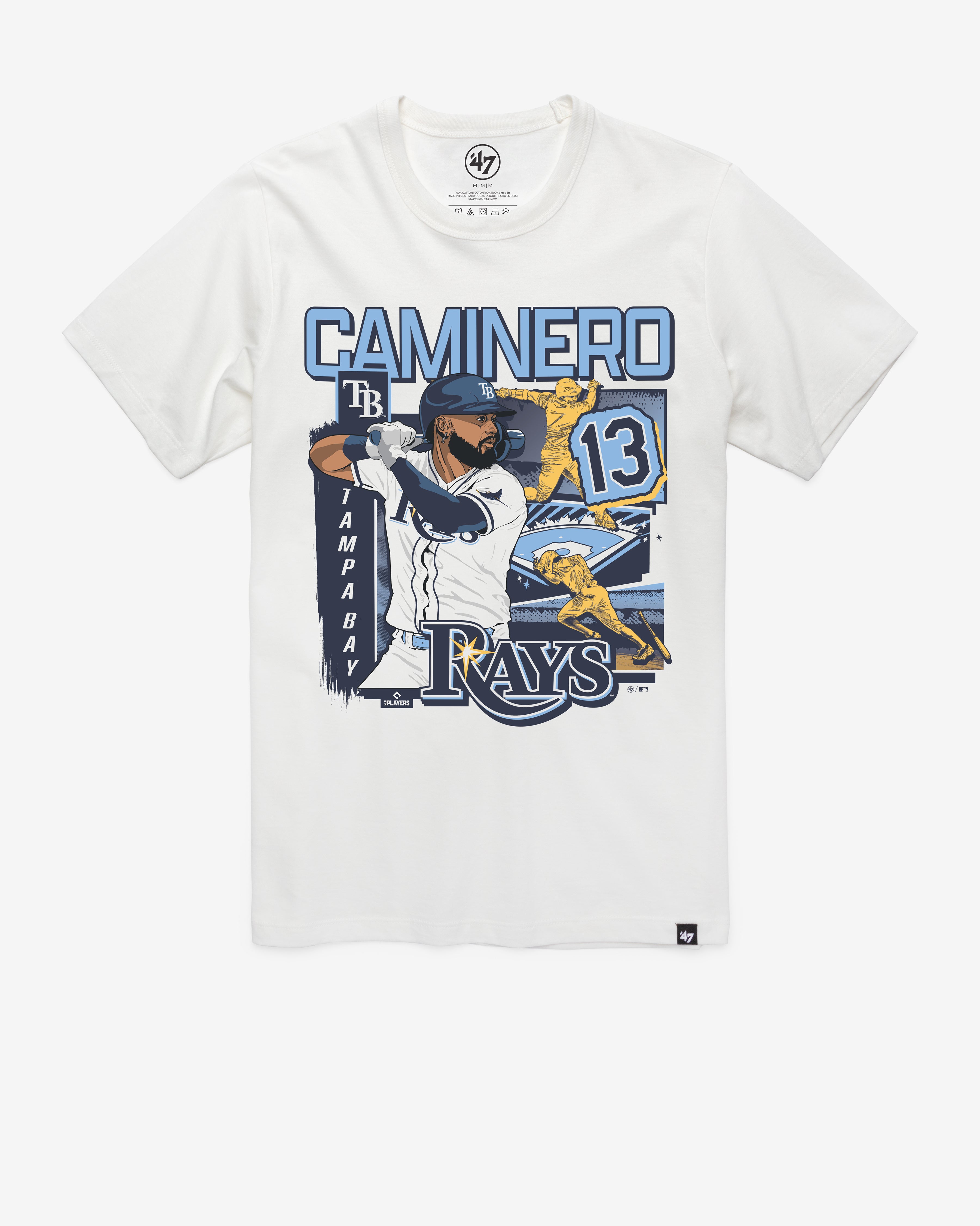 47-brand-franklin-junior-caminero-t-shirt-white-wash-baumwolle image 1