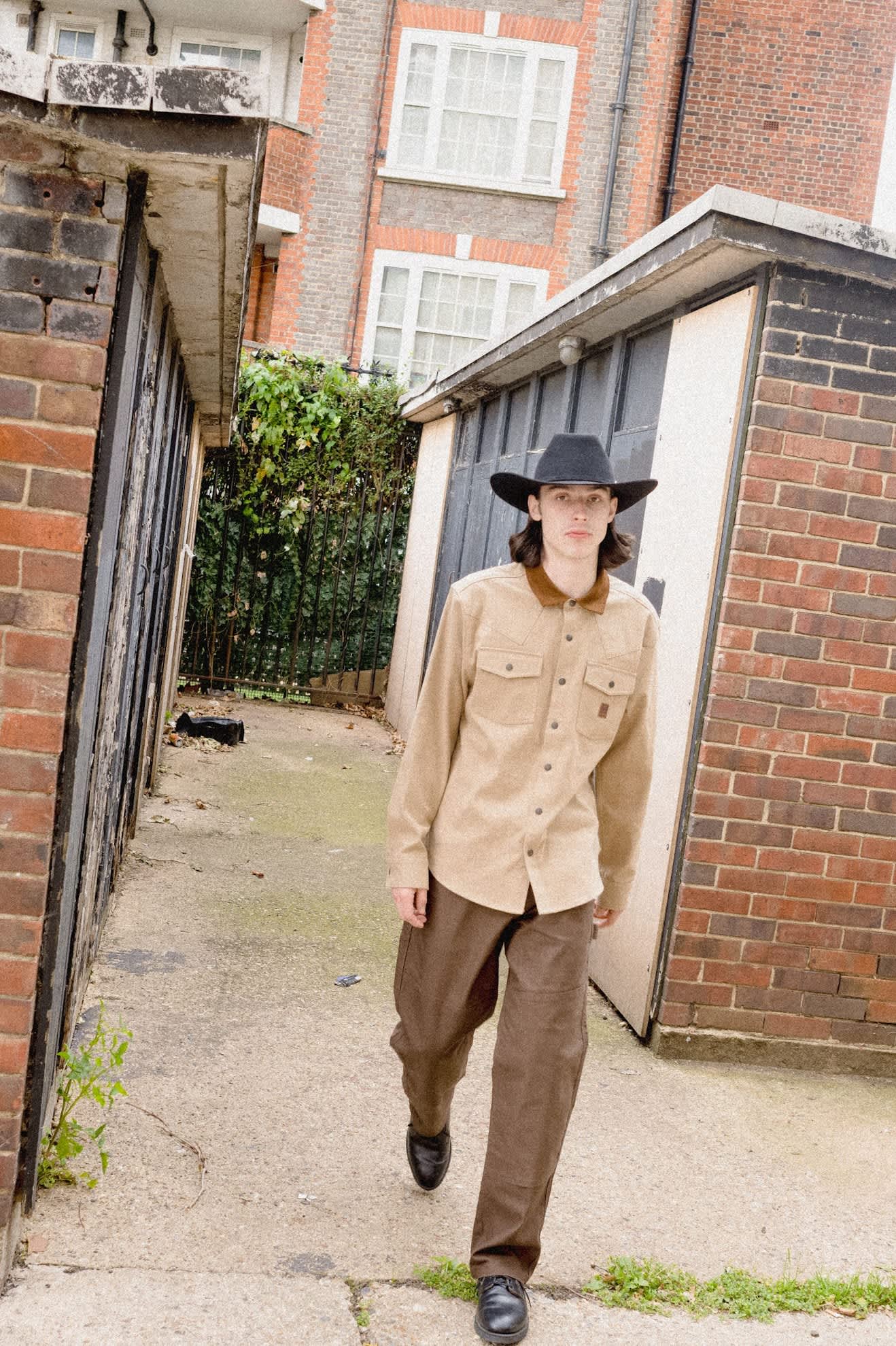 brixton-bowery-builders-ranch-flanellhemd-khaki-braun image 8