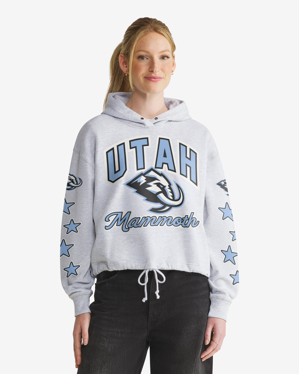 47-brand-headline-crew-utah-mammoth-venice-hoodie-relay-grey image 1