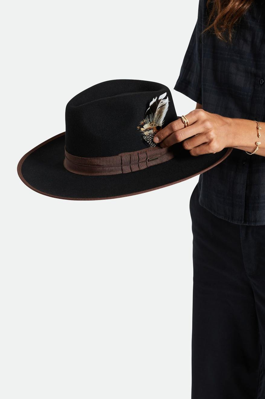 brixton-hat-feather-hutfeder-bison-mojave-burnt-orange image 2