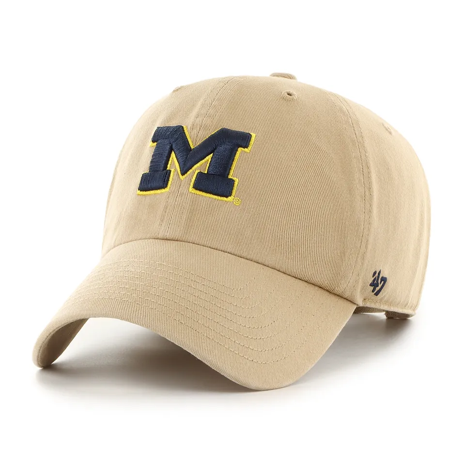 47-brand-47-clean-up-michigan-wolverines-cap-khaki image 1