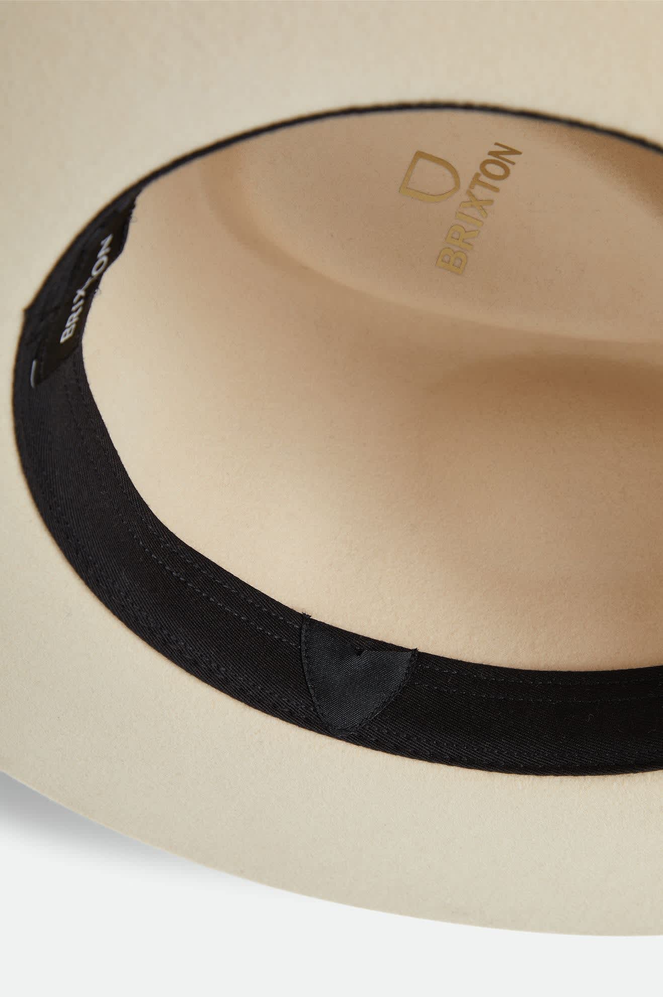 brixton-wesley-fedora-wax-paper-wollfilz-lederband image 7