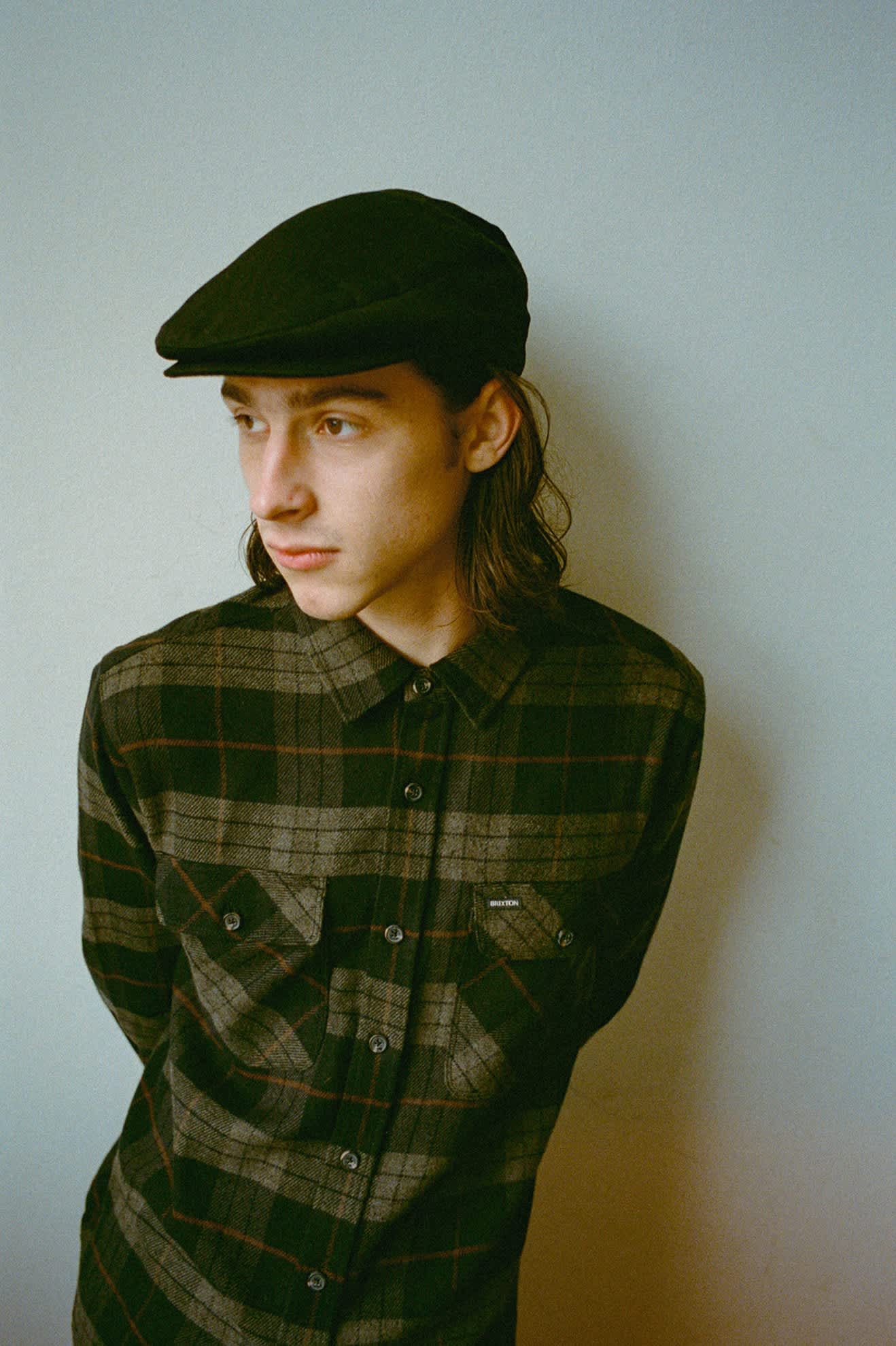 brixton-hooligan-flat-cap-black-schieberm-tze-snap-schwarz image 2