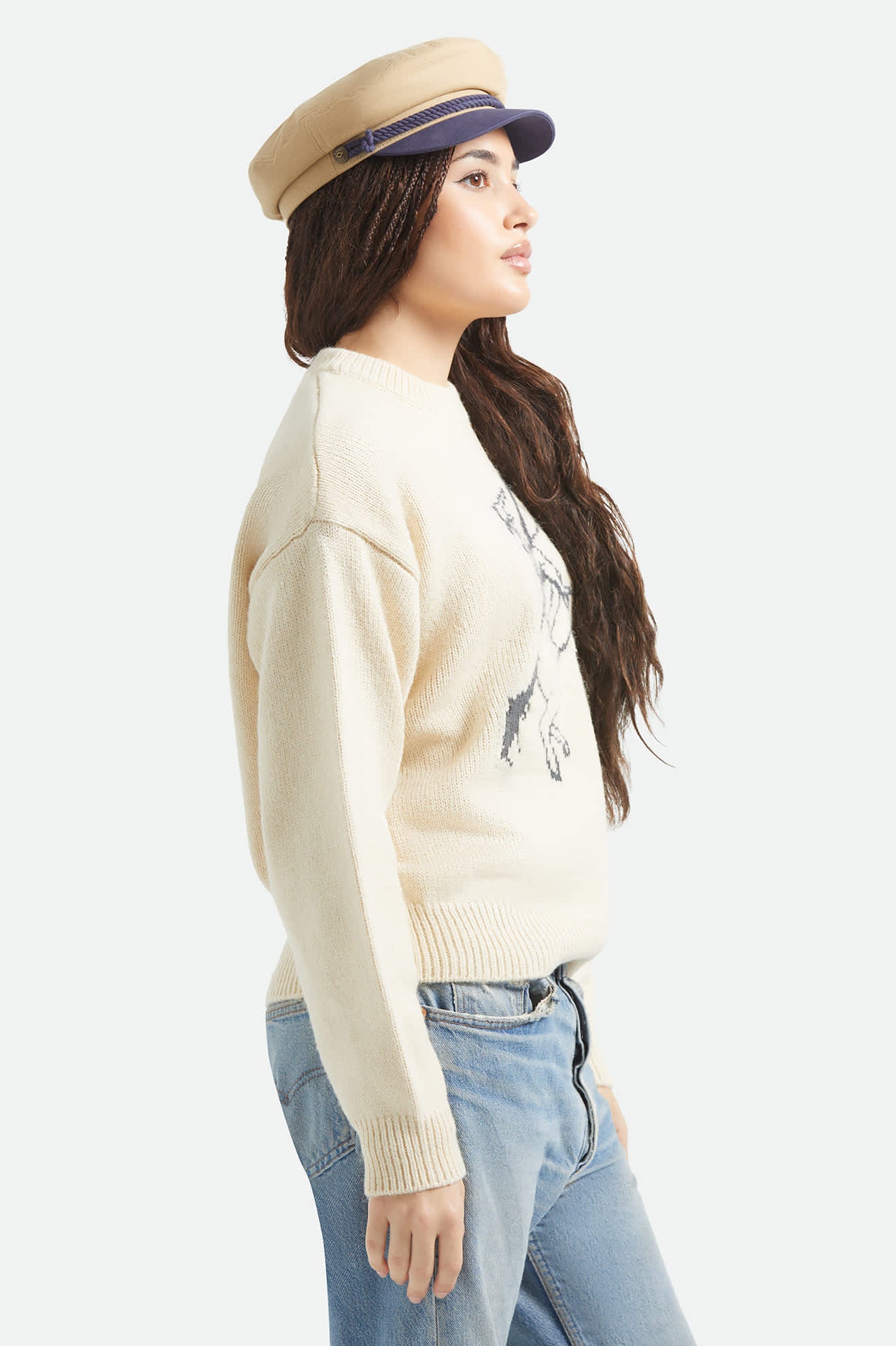 brixton-ranching-club-crew-pullover-whitecap-cowboy-stickerei image 6