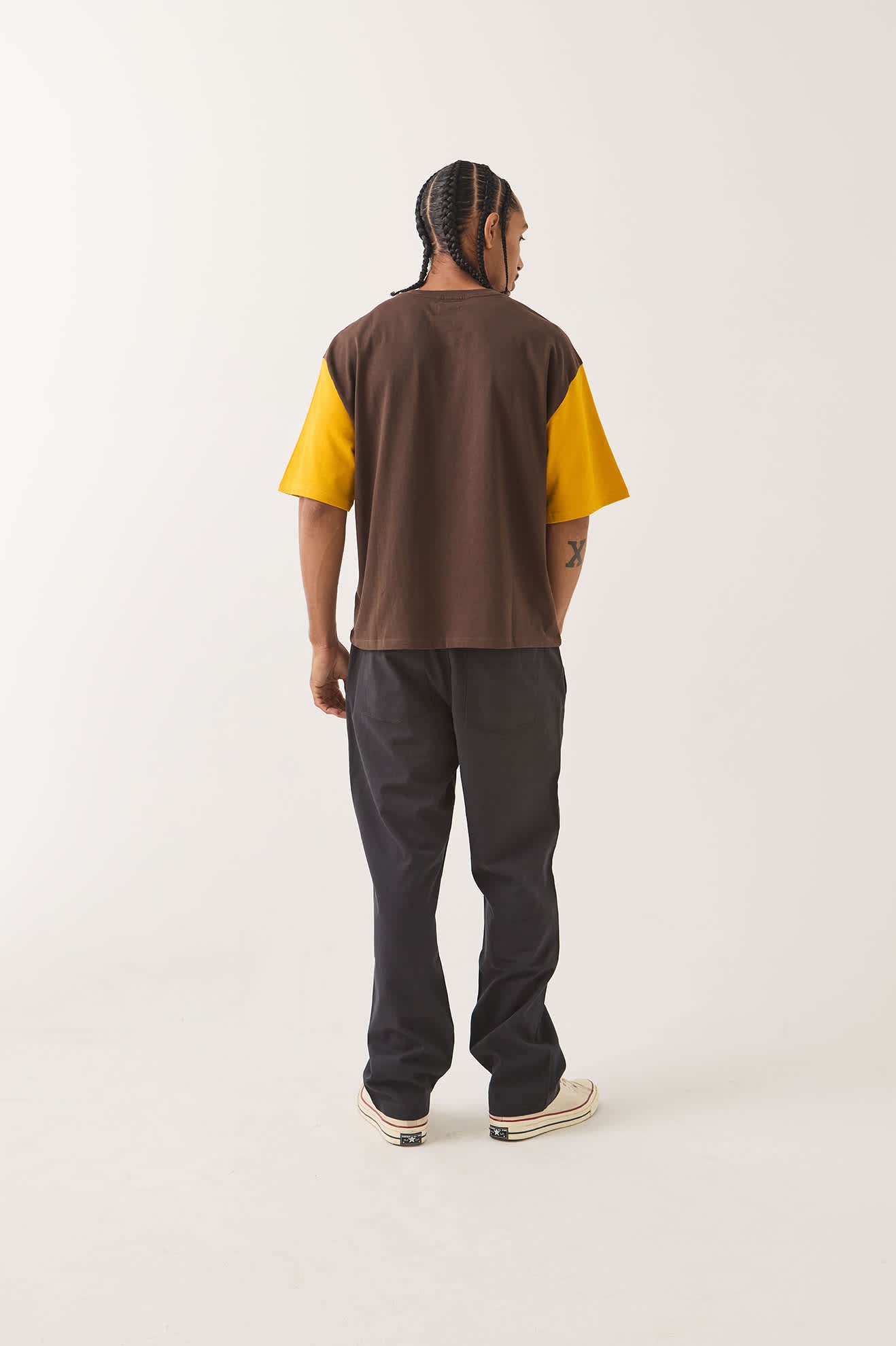 brixton-boxy-baseball-t-shirt-walnut-brown-golden-hour image 4