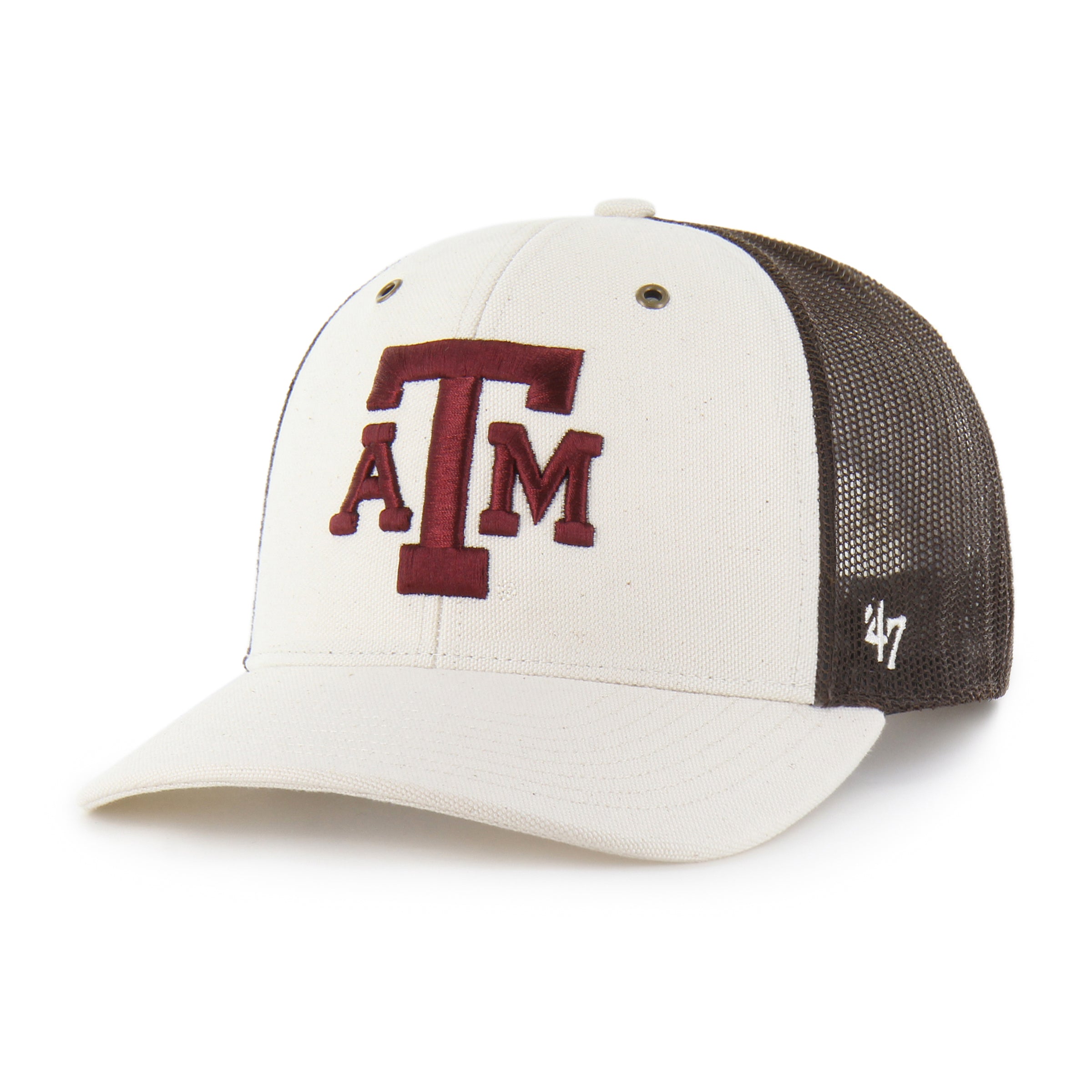 47-brand-texas-aggies-carhartt-trucker-cap-natural-snapback image 1