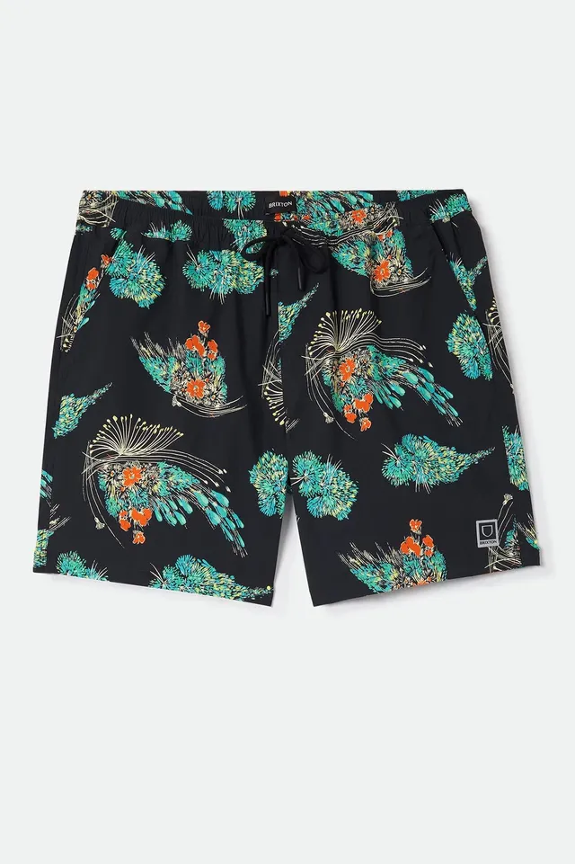 brixton-everyday-stretch-hybrid-short-7-badeshorts-black-floral image 1