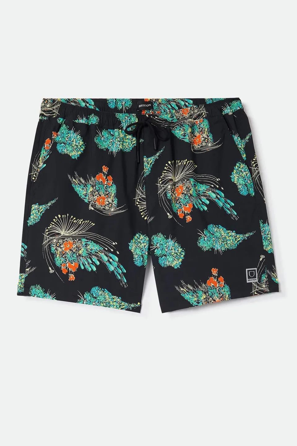 brixton-everyday-stretch-hybrid-short-7-badeshorts-black-floral image 1