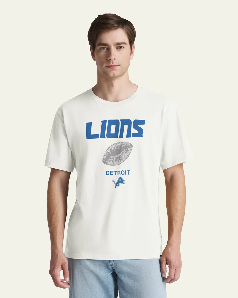 47-brand-foundation-detroit-lions-play-block-t-shirt-sandstone-baumwolle image 1
