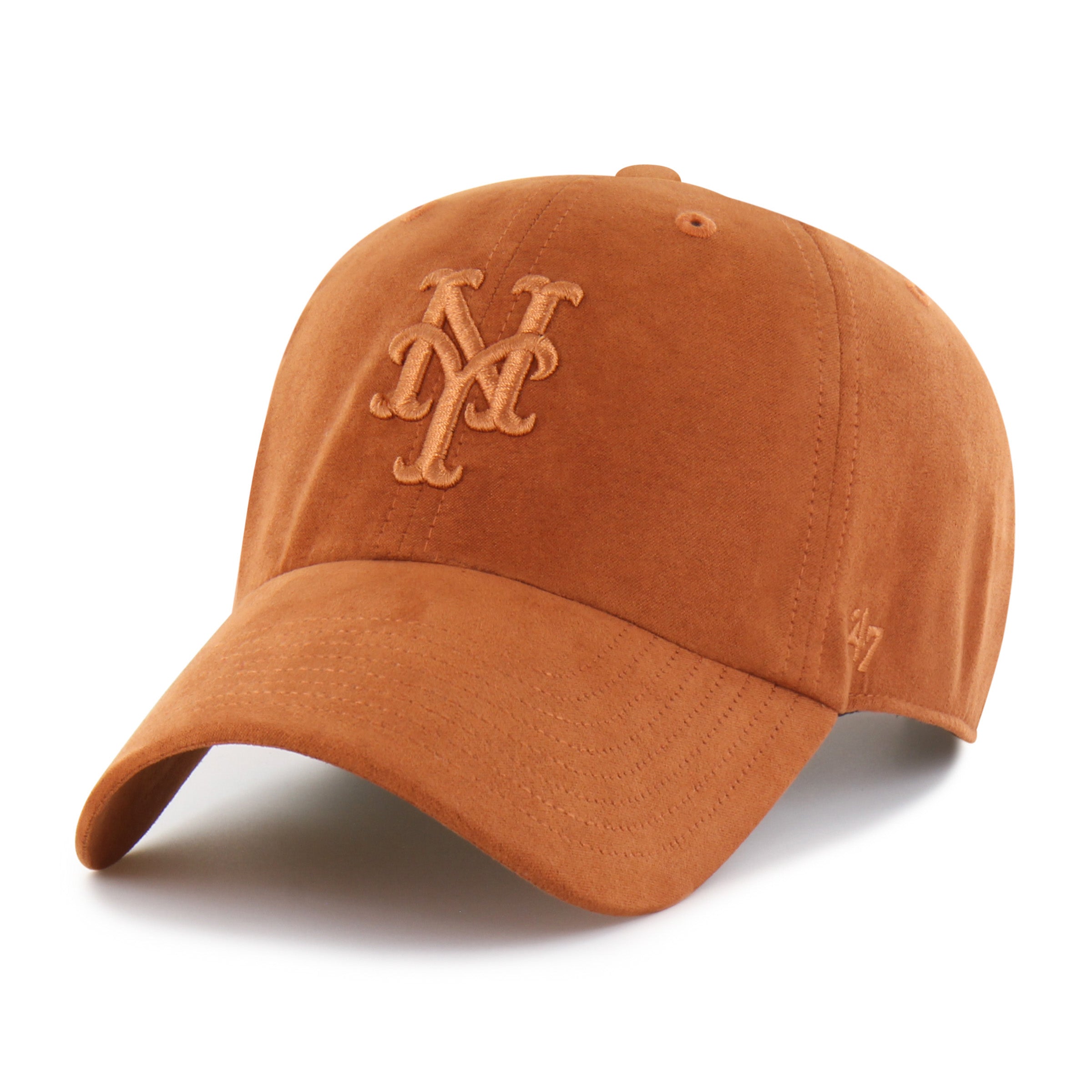 47-clean-up-ballpark-suede-new-york-mets-baseballcap-orange-osf image 1