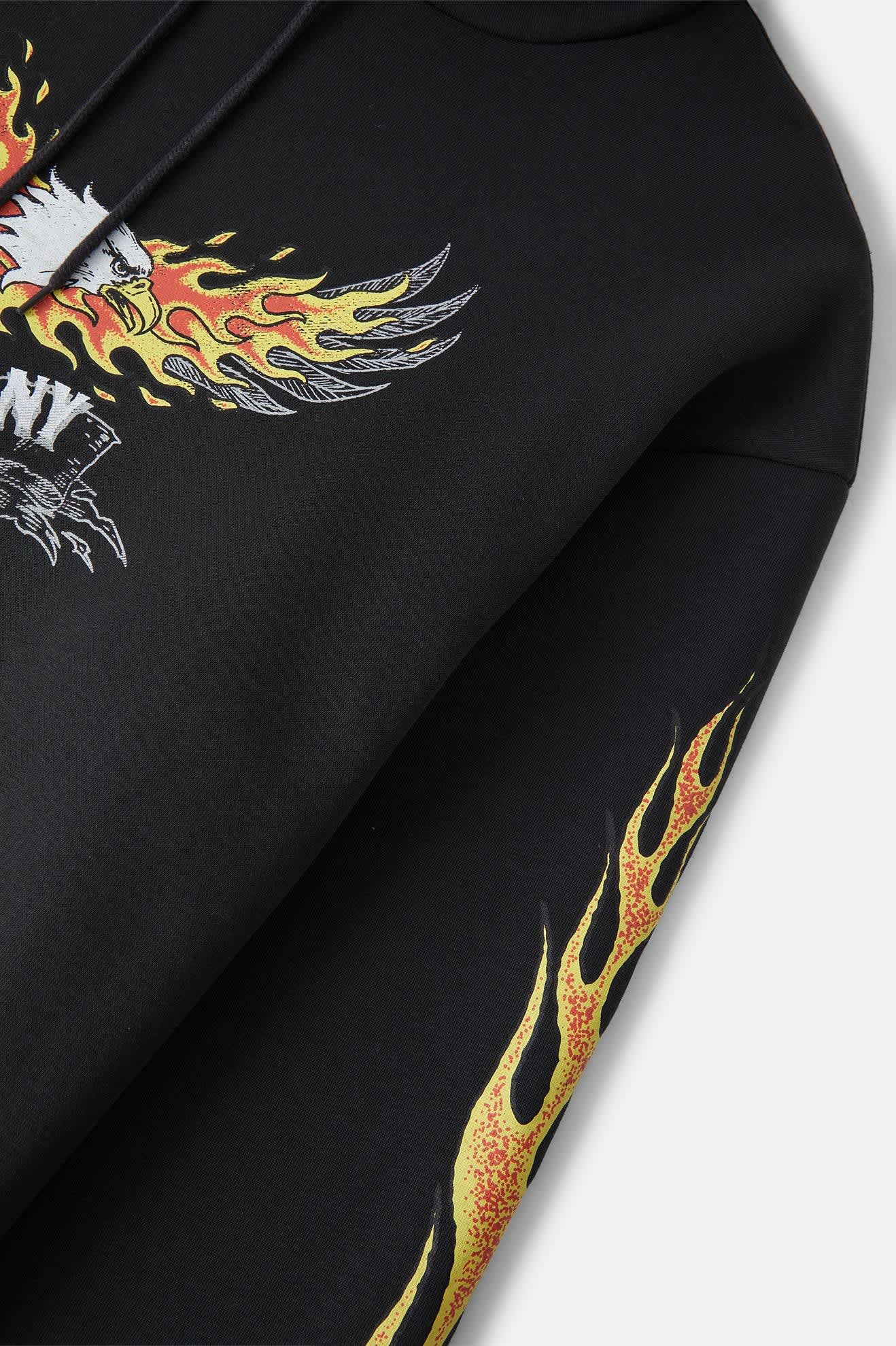 brixton-blazing-hood-hoodie-schwarz image 3