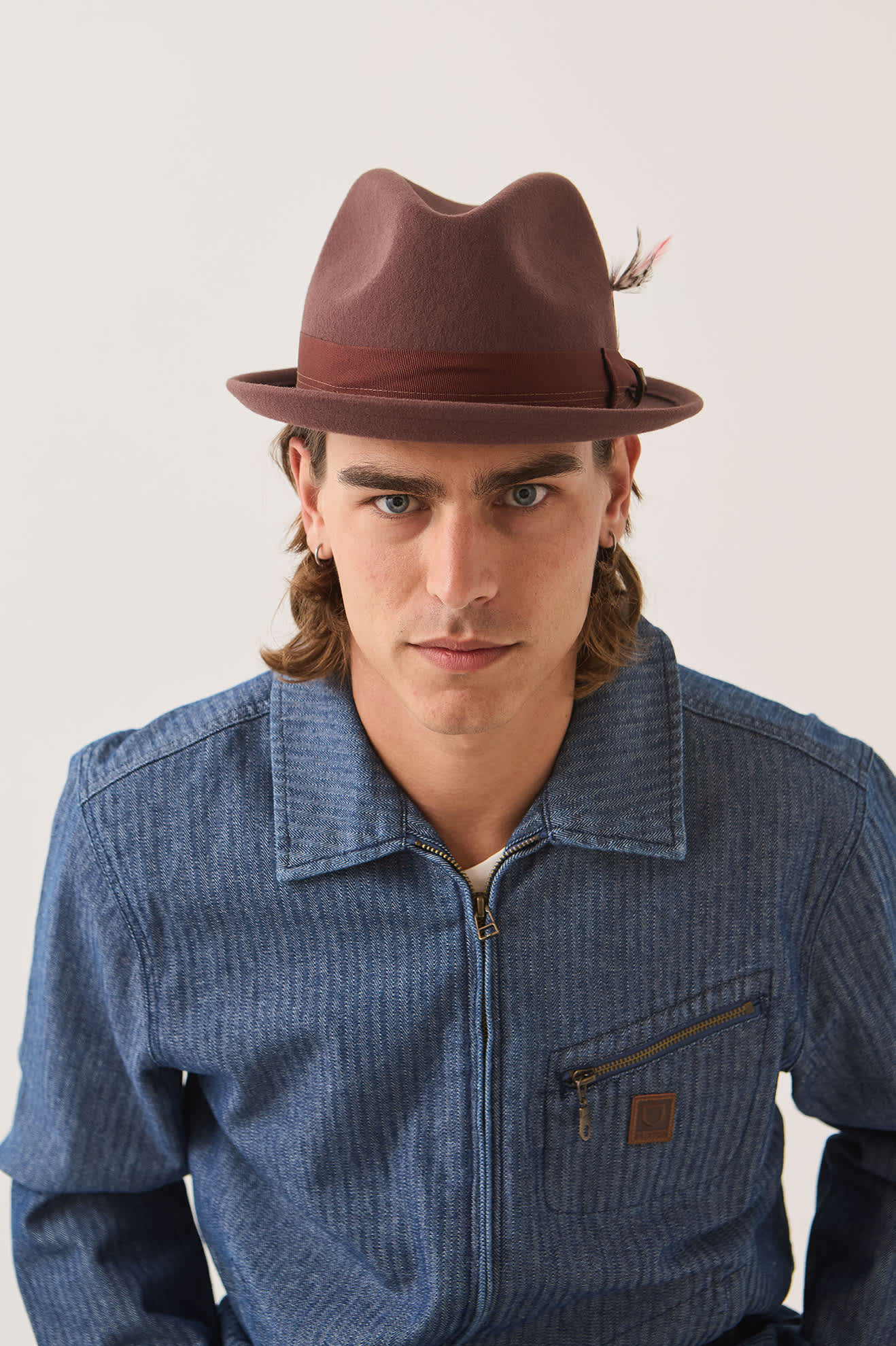 brixton-gain-fedora-hut-chestnut-braun-herren image 2