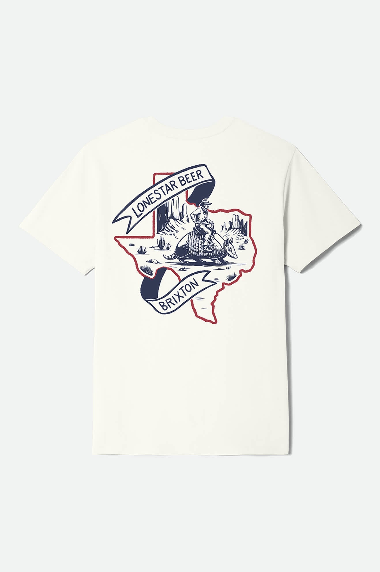 brixton-lone-star-armadillo-t-shirt-herren-creme-mit-backprint image 6