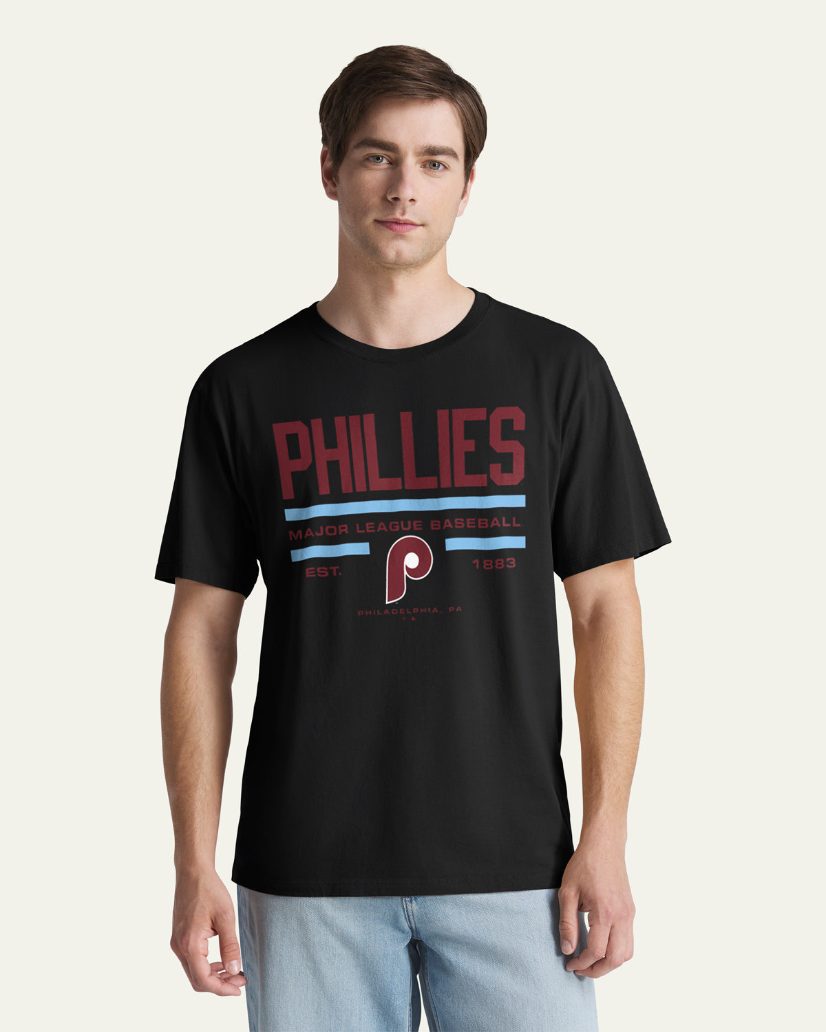 47-everyday-tee-philadelphia-phillies-stack-block-t-shirt-schwarz image 1