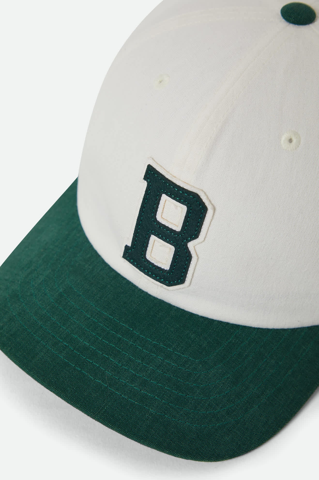 brixton-big-b-adjustable-hat-basecap-off-white-primal-green-baumwolle image 3