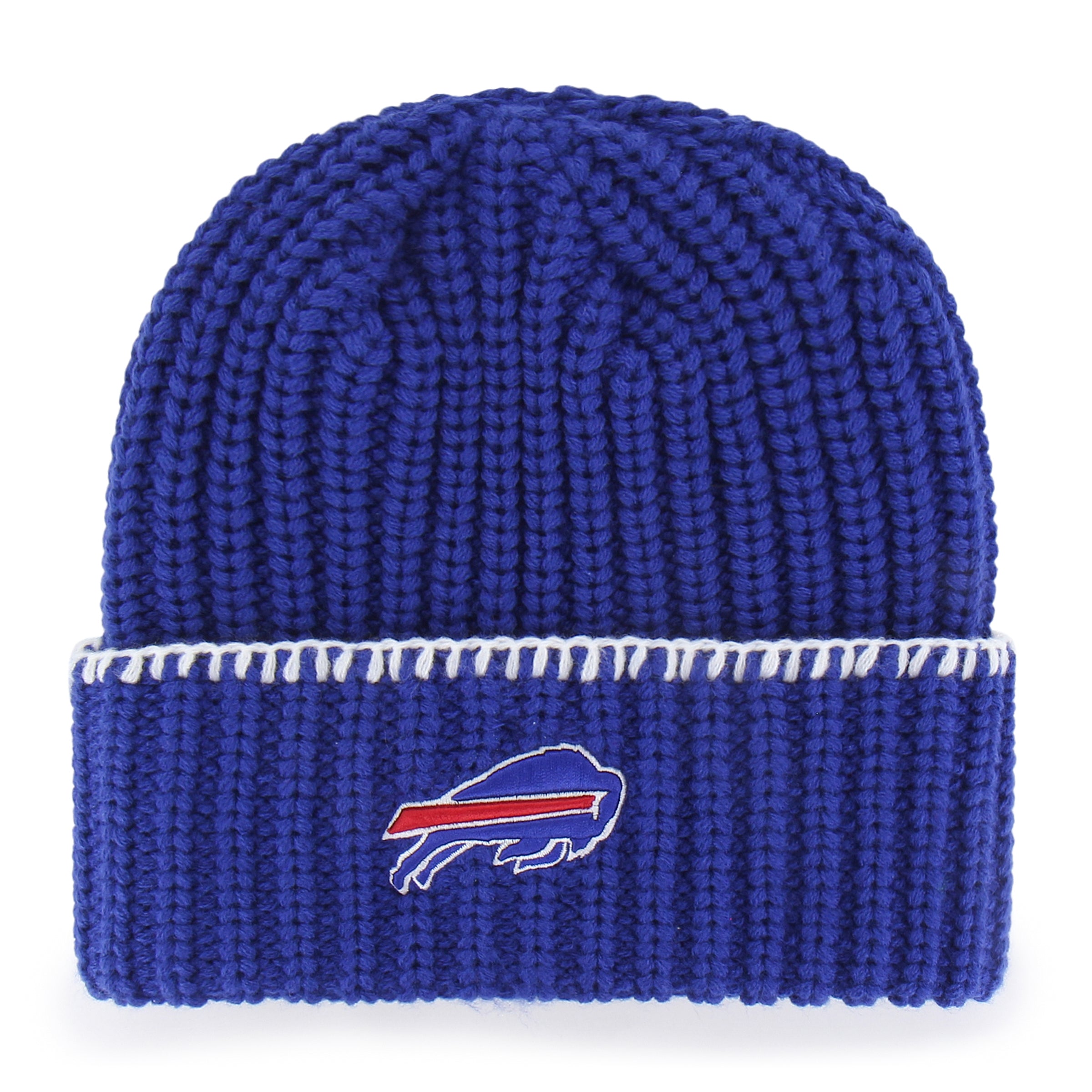 47-brand-buffalo-bills-blanket-stitch-cuff-knit-beanie-royal image 2