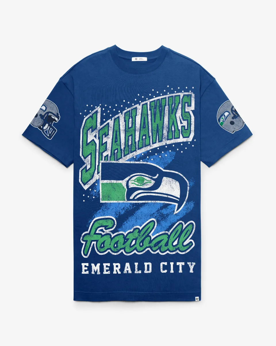 47-foundation-seattle-seahawks-t-shirt-kleid-damen-royal image 1