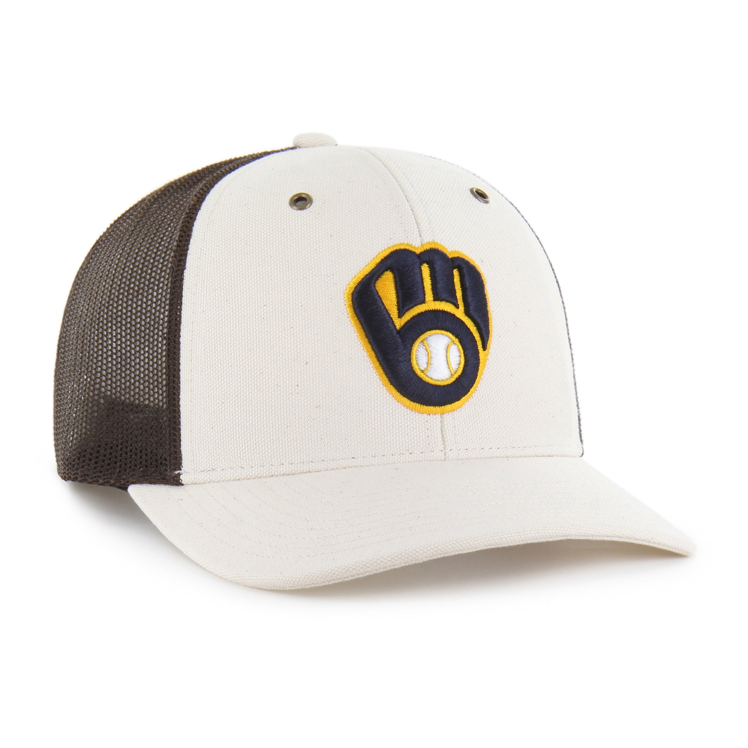 47-trucker-milwaukee-brewers-cap-natural-carhartt image 4